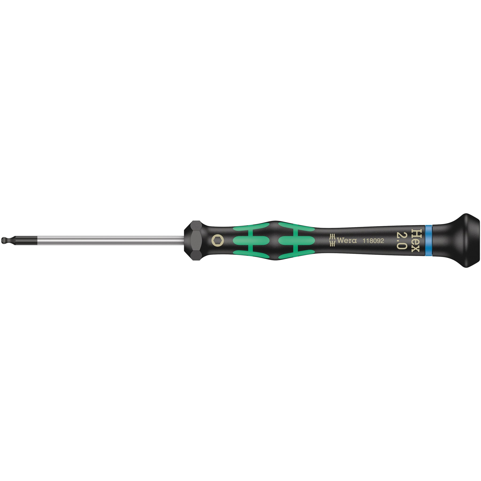 Wera 2052 Ball end hexagon screwdriver for electronic applications, 2 x 60 mm