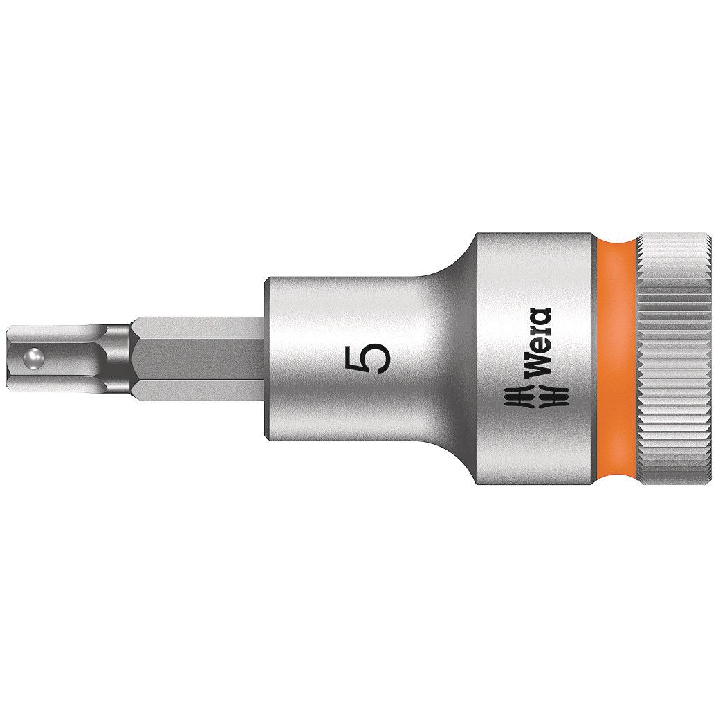Wera 8740 C HF Zyklop bit socket with 1/2" drive with holding function, 5 x 60 mm