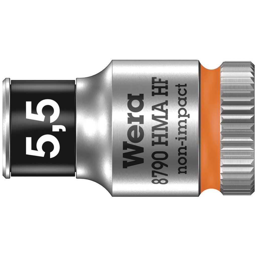 Wera 8790 HMA HF Zyklop socket with 1/4" drive with holding function, 5.5 x 23 mm