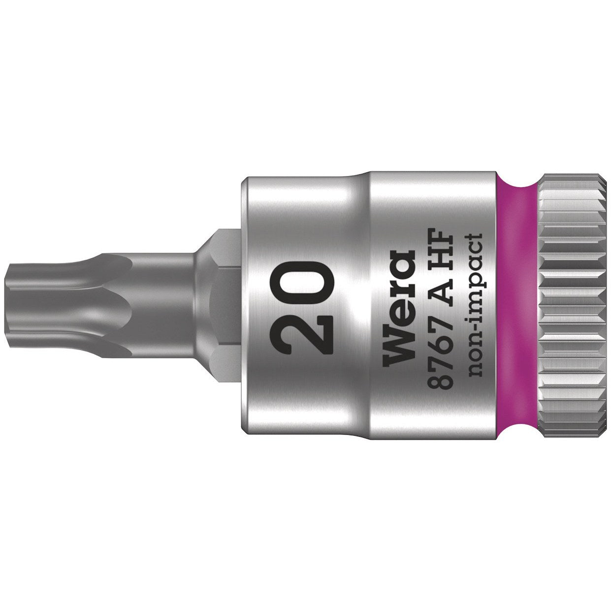 Wera 8767 A HF TORX® Zyklop bit socket with holding function, 1/4" drive, TX 20 x 28