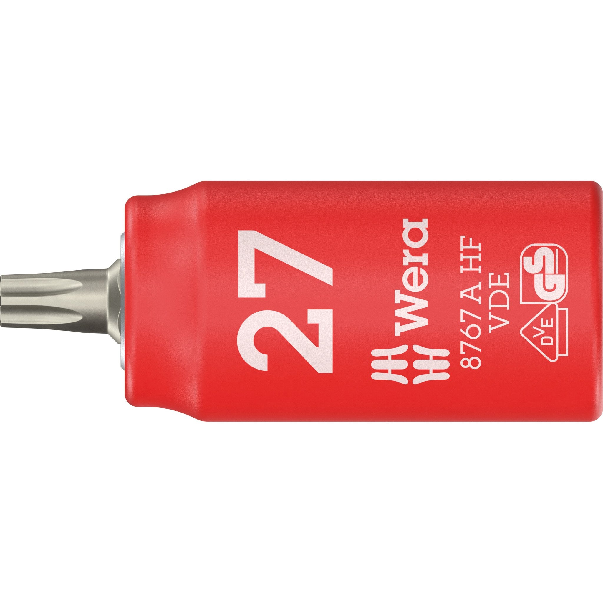 Wera 8767 A VDE HF TORX® Zyklop Bit socket, insulated, with 1/4" drive, with holding