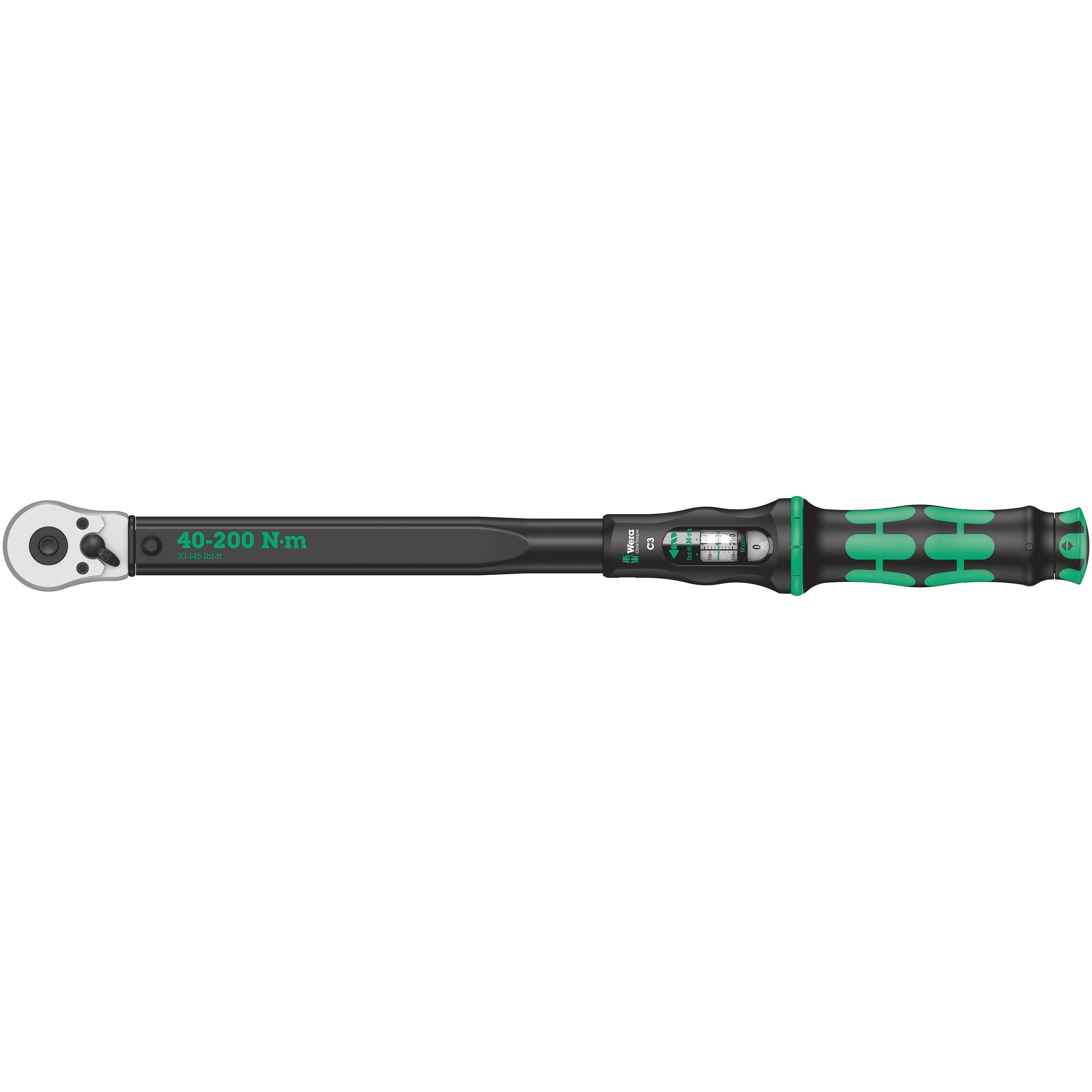 Wera Click-Torque C 3 torque wrench with reversible ratchet, 40-200 Nm, 1/2" x 40-200