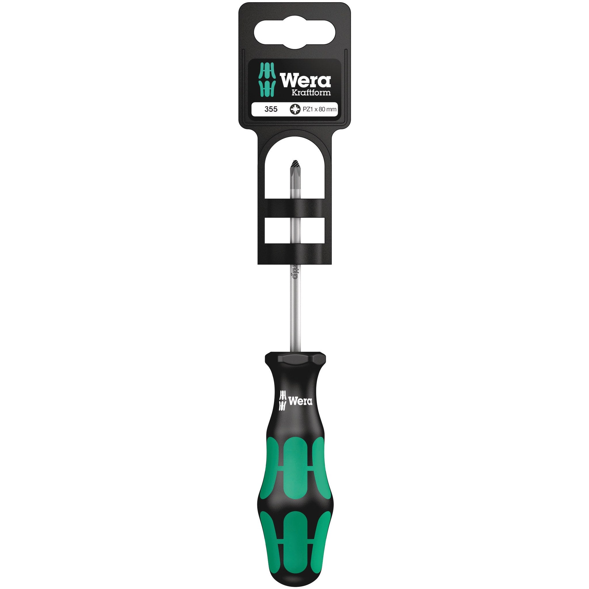 Wera 355 PZ SB Screwdriver for Pozidriv screws, PZ 1 x 80 mm
