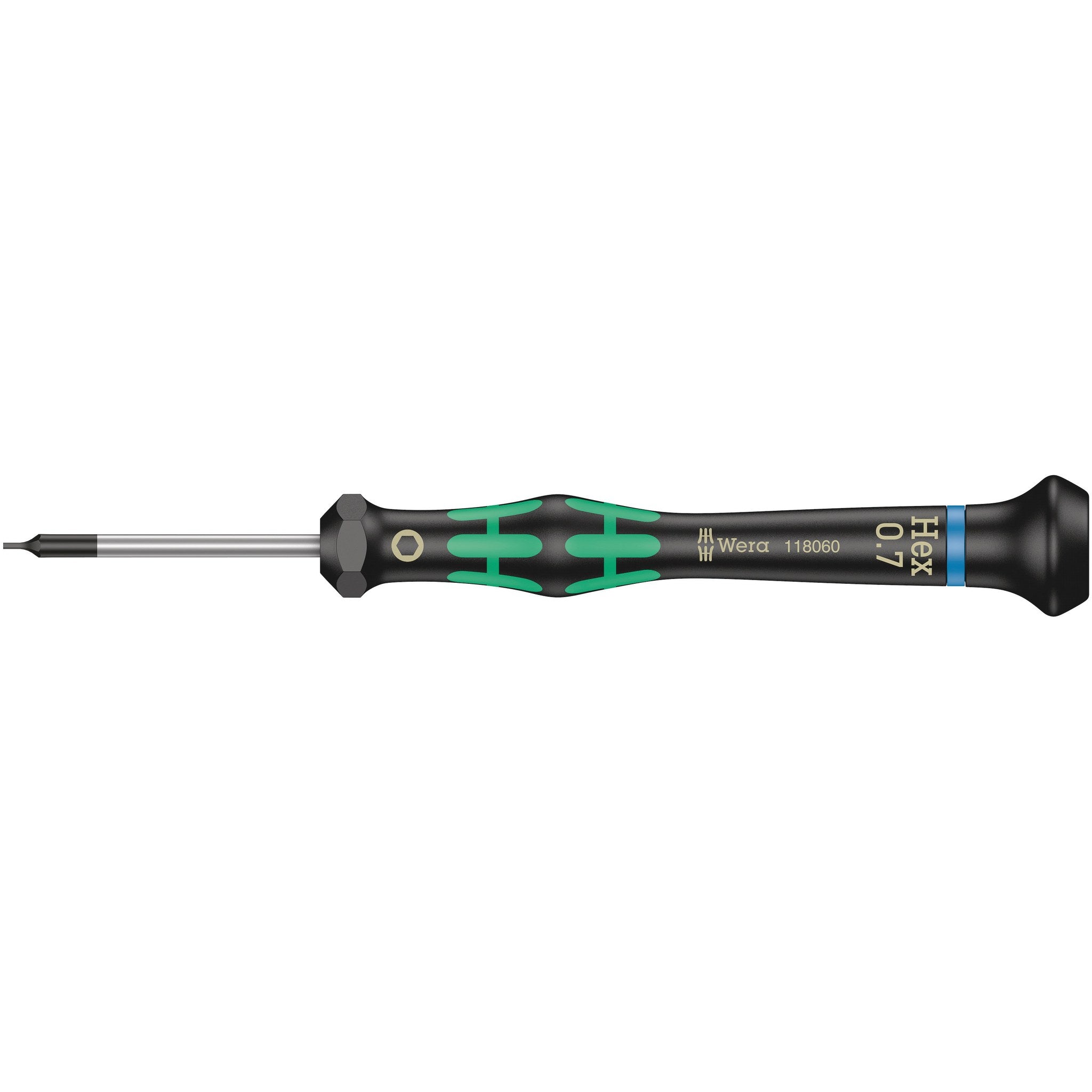 Wera 2054 Screwdriver for hexagon socket screws for electronic applications, 0.7 x 40