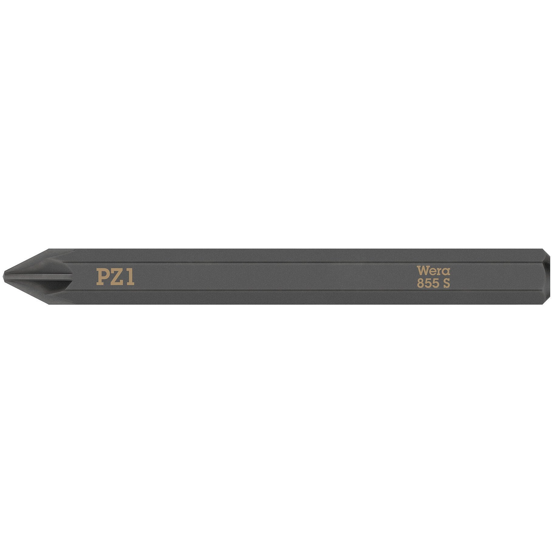 Wera 855 S Pozidriv bits for impact screwdrivers, PZ 1 x 70 mm