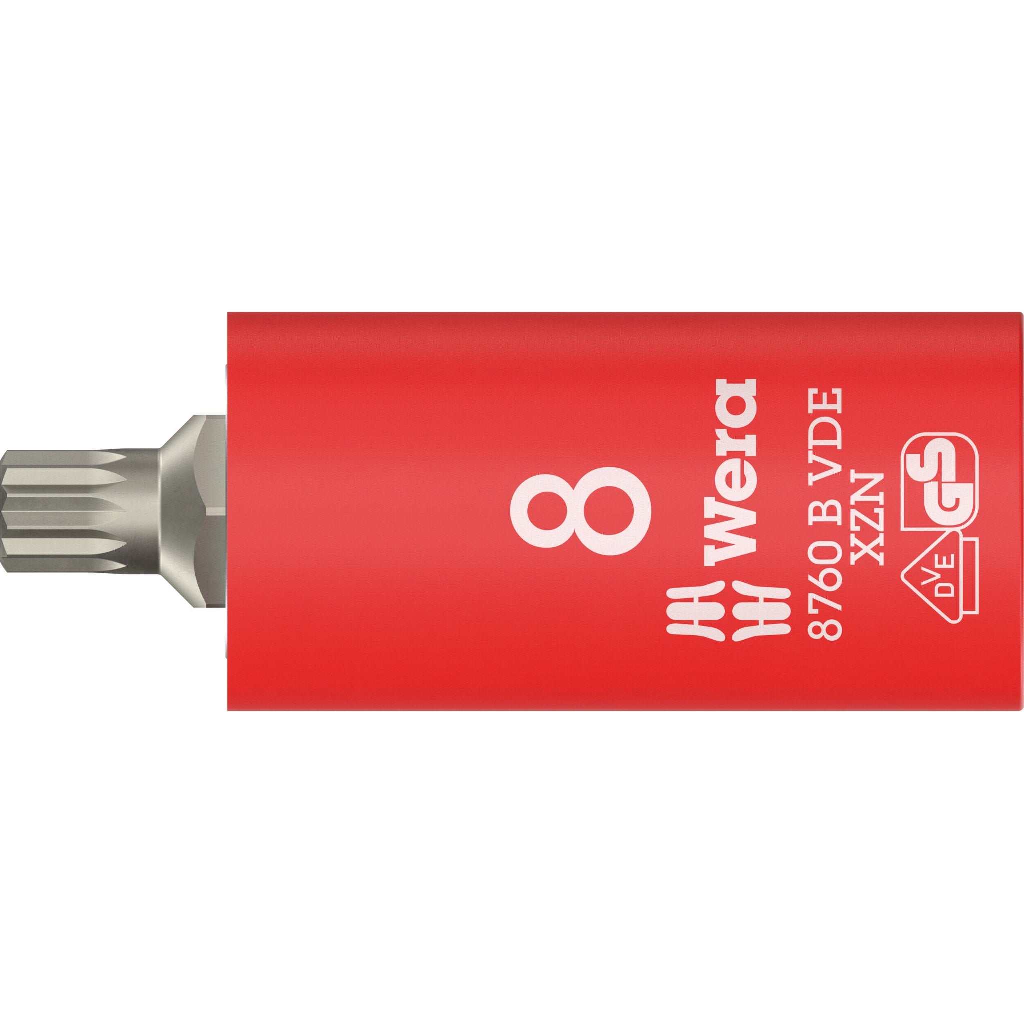 Wera 8760 B VDE XZN Zyklop bit socket, insulated, 3/8" drive, for multi-point socket
