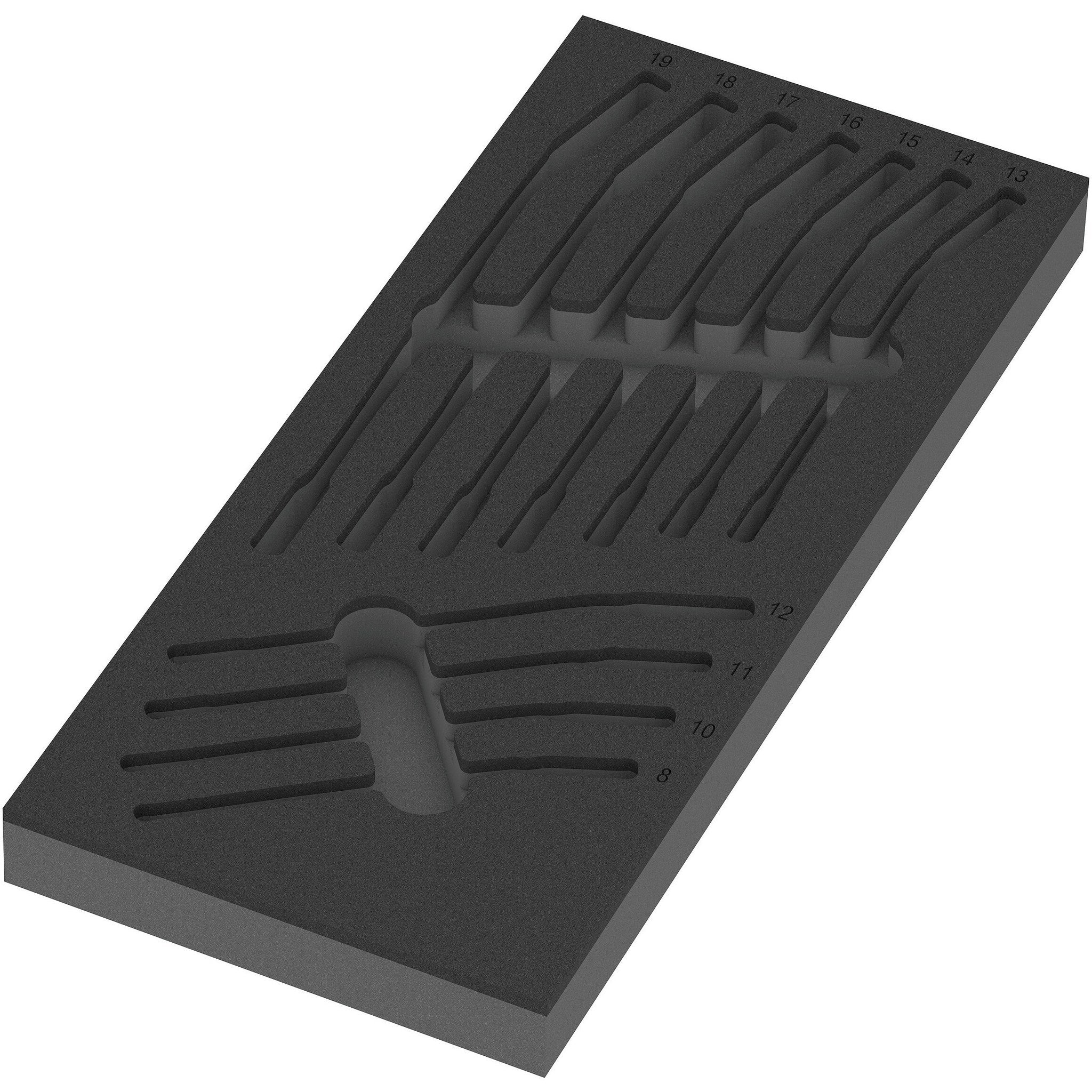Wera 9833 Foam insert 6001 Joker Switch set 1, empty, 172 x 30 x 392 mm