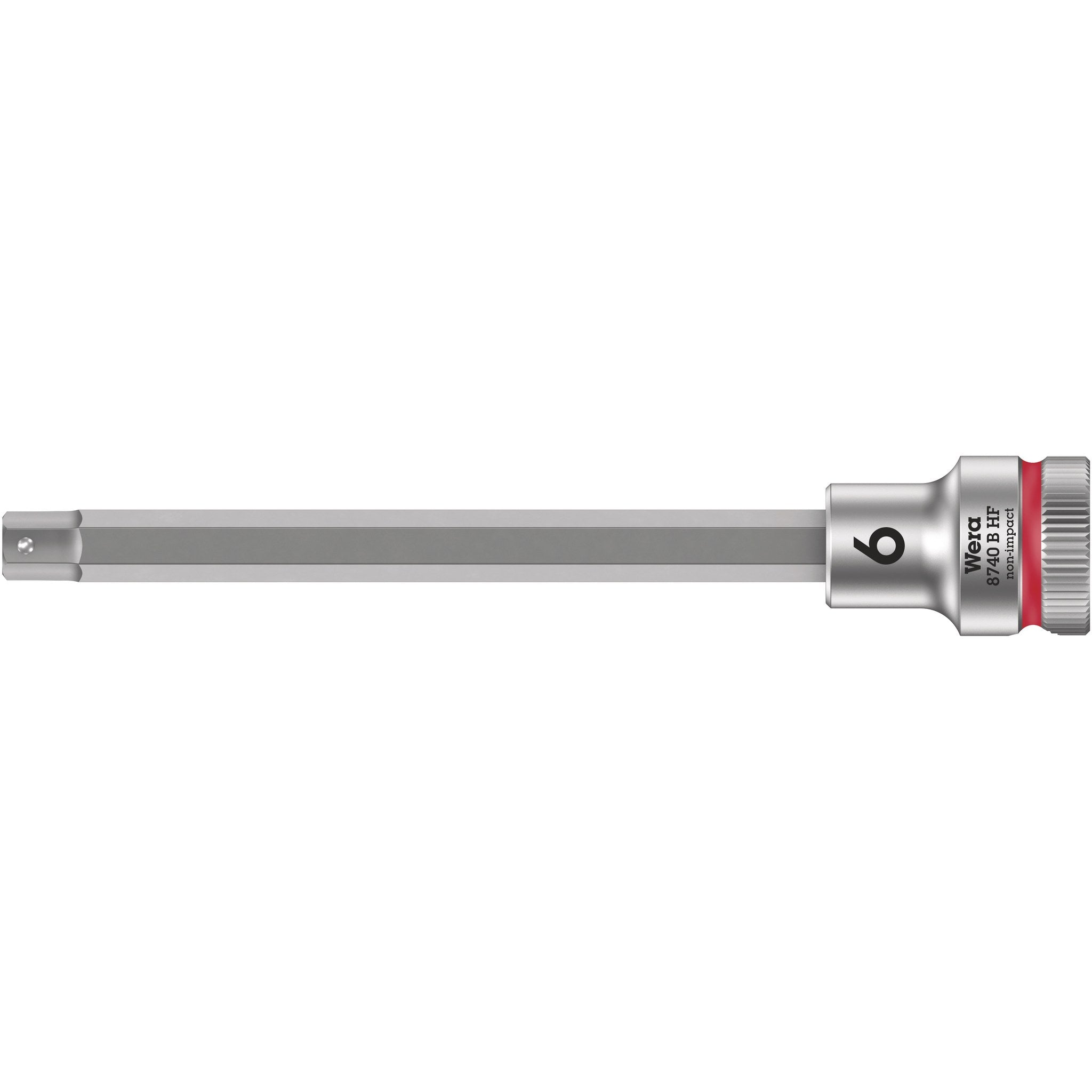 Wera 8740 B HF Zyklop bit socket with holding function, 3/8" drive, 6 x 107 mm