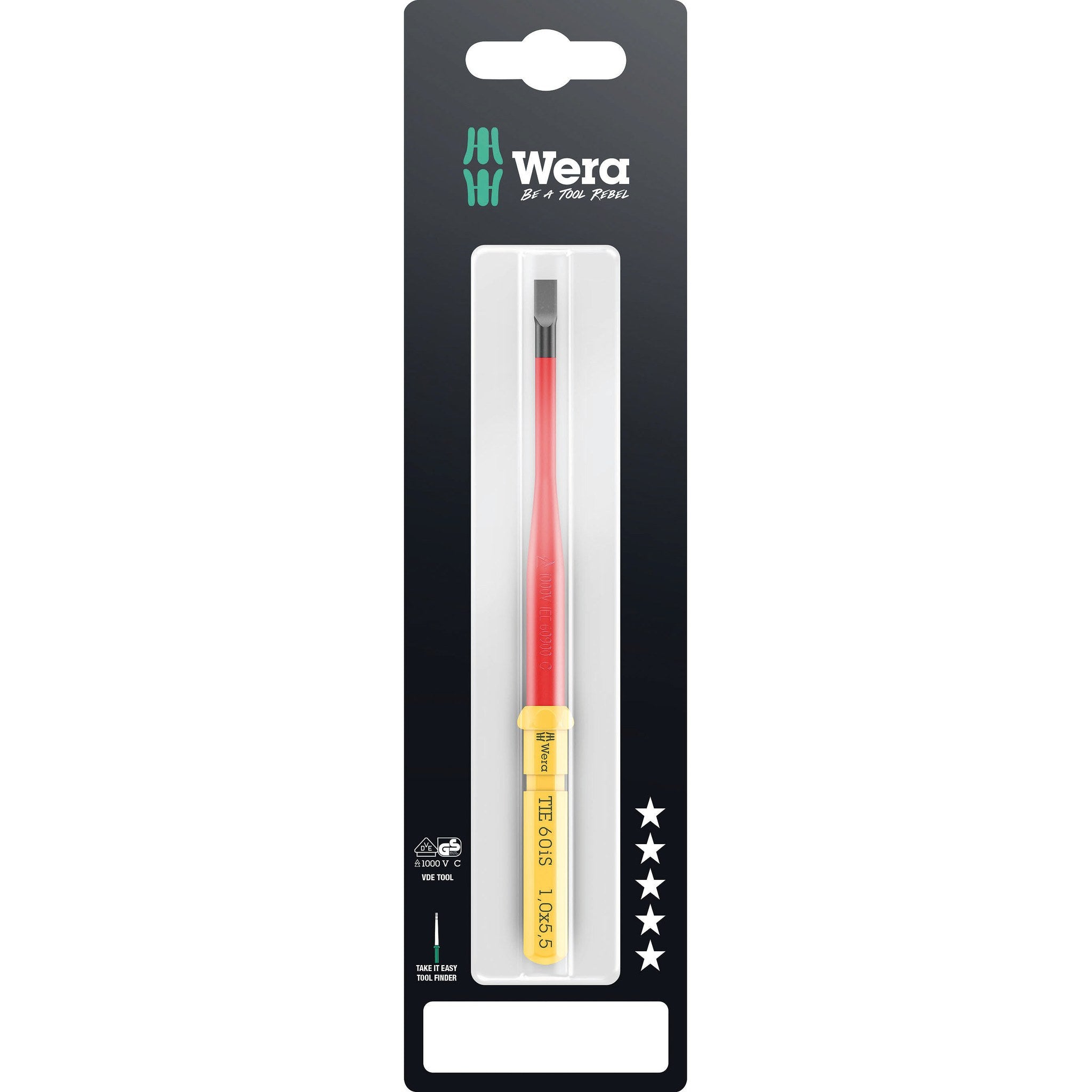 Wera Kraftform Kompakt VDE 60 iS Take it easy SB, 1 x 5.5 x 157 mm