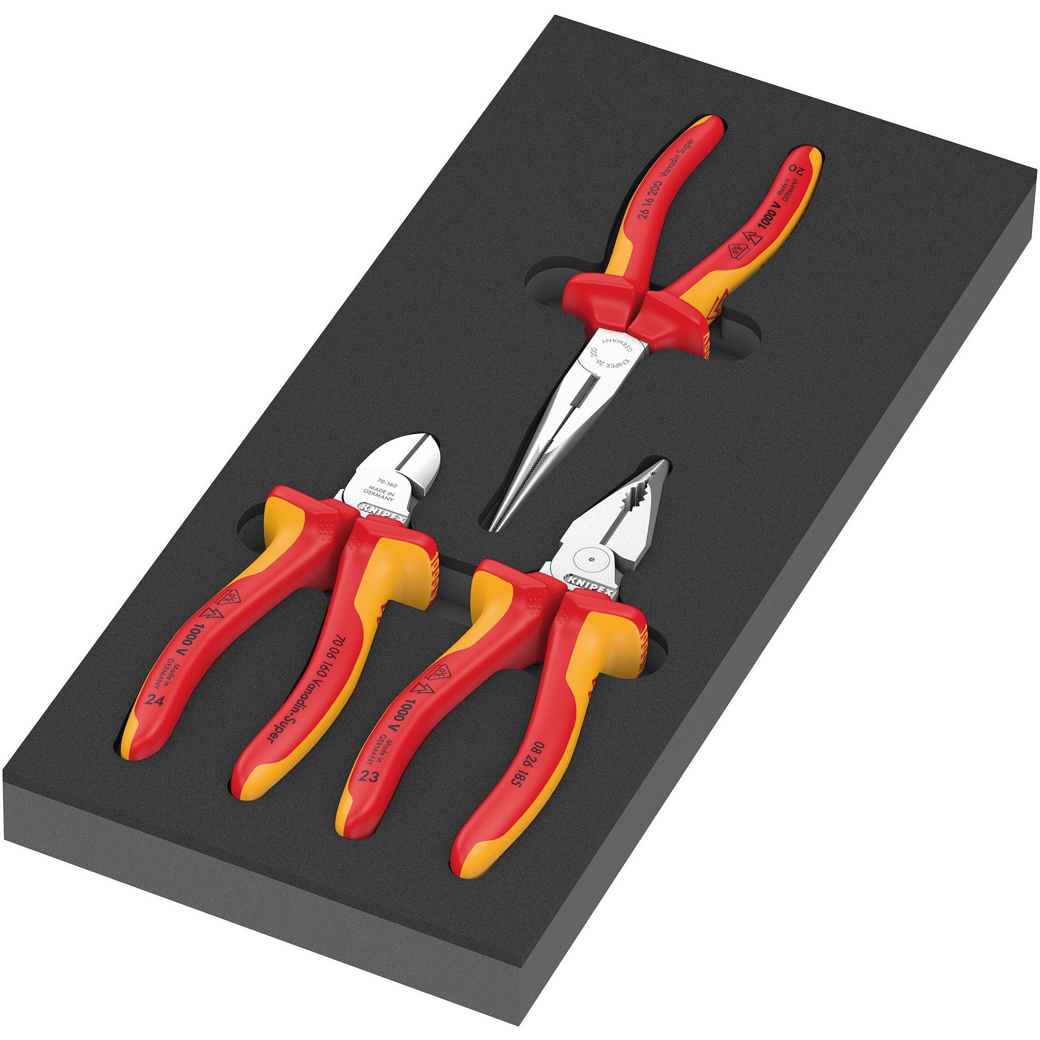 Wera 9784 Foam insert KNIPEX pliers set VDE 1, 3 pieces