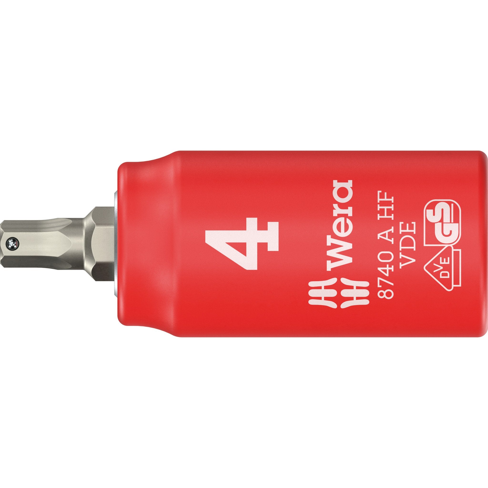 Wera 8740 A VDE HF Zyklop Bit socket, insulated, with 1/4" drive, with holding function