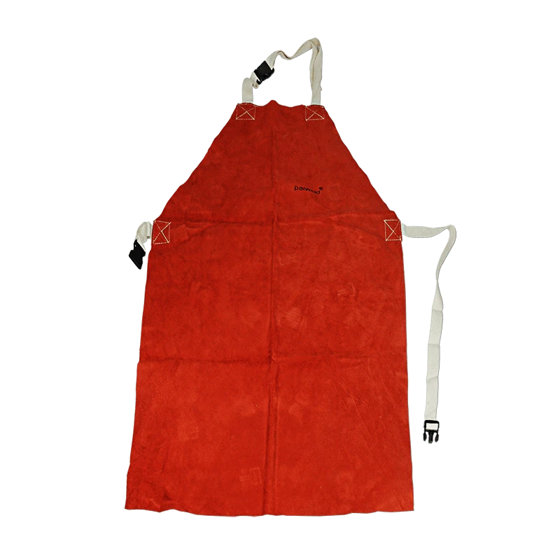 Red Leather Welding Apron