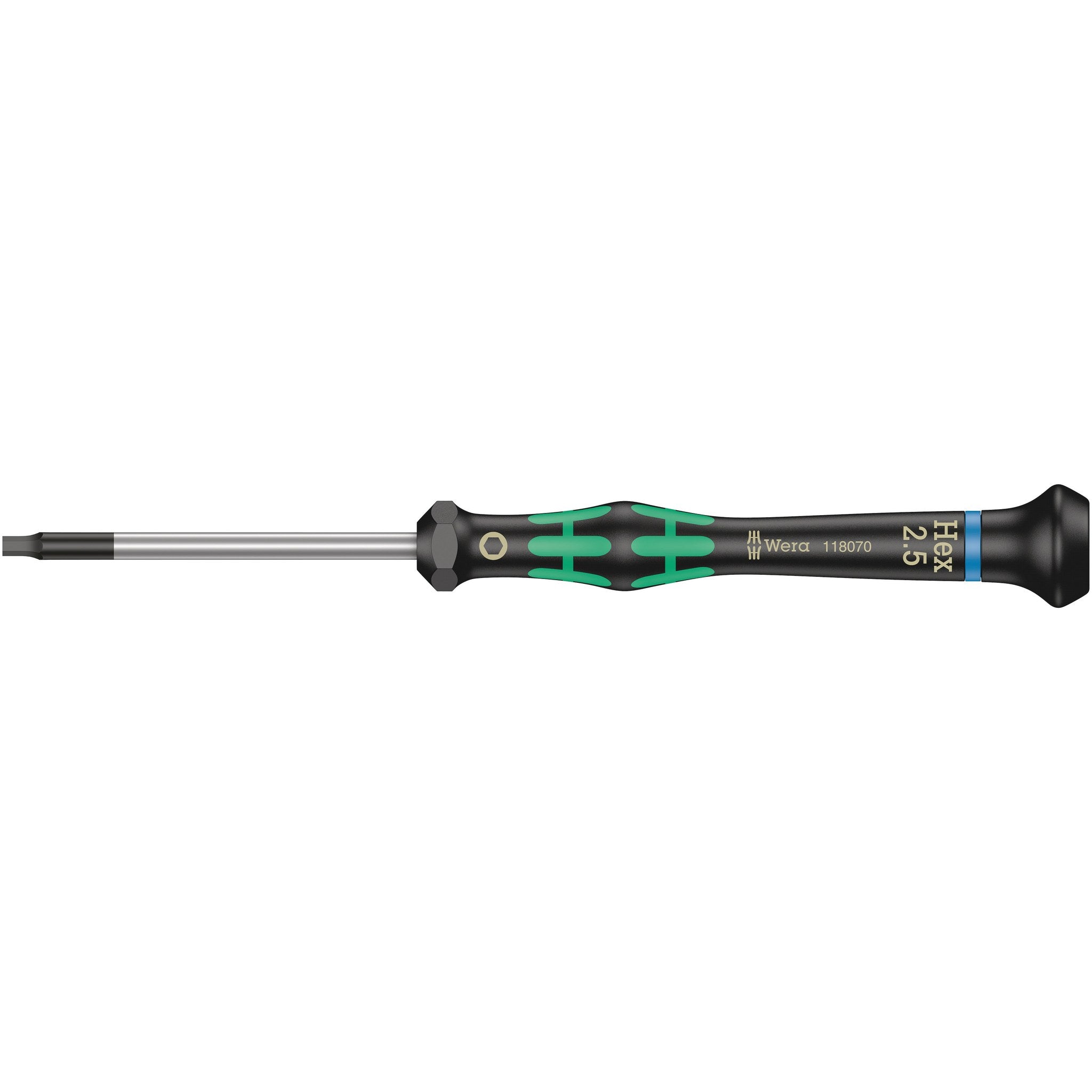Wera 2054 Screwdriver for hexagon socket screws for electronic applications, 2.5 x 60