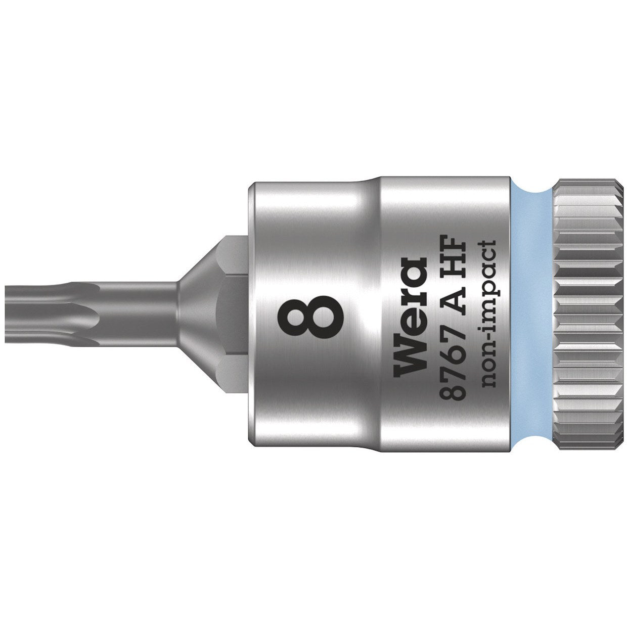 Wera 8767 A HF TORX® Zyklop bit socket with holding function, 1/4" drive, TX 8 x 28 mm