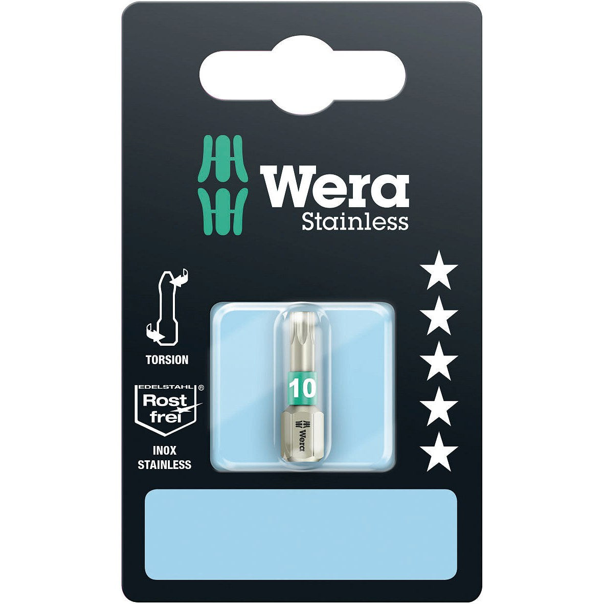 Wera 3867/1 TS SB TORX® bits, stainless, TX 10 x 25 mm