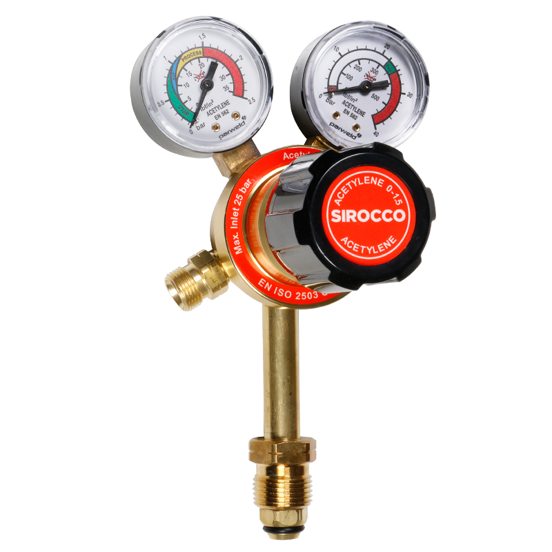 Acetylene Regulator Single Stage 2 Gauge 25 Bar