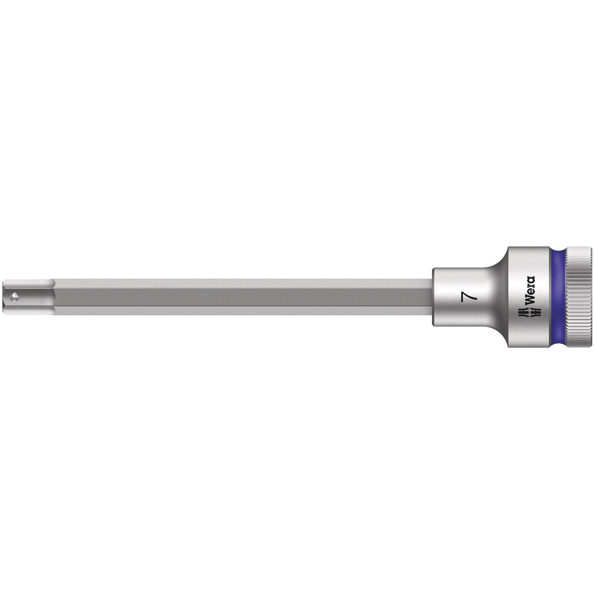 Wera 8740 C HF Zyklop bit socket with 1/2" drive with holding function, 7 x 140 mm
