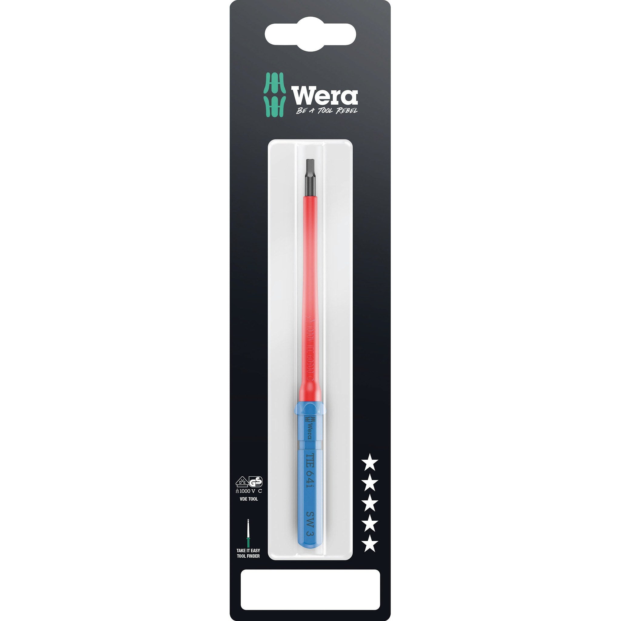 Wera Kraftform Kompakt VDE 64 i Take it easy SB, 3 x 157 mm