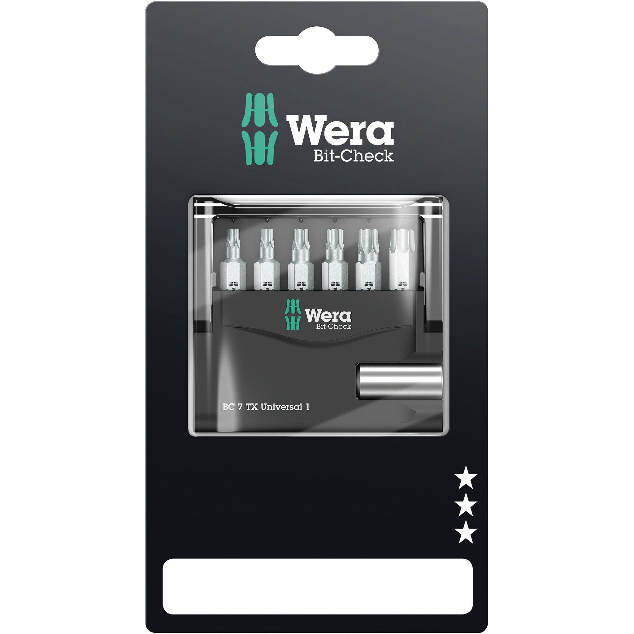 Wera Bit-Check 7 TX Universal 1 SB, 7 pieces