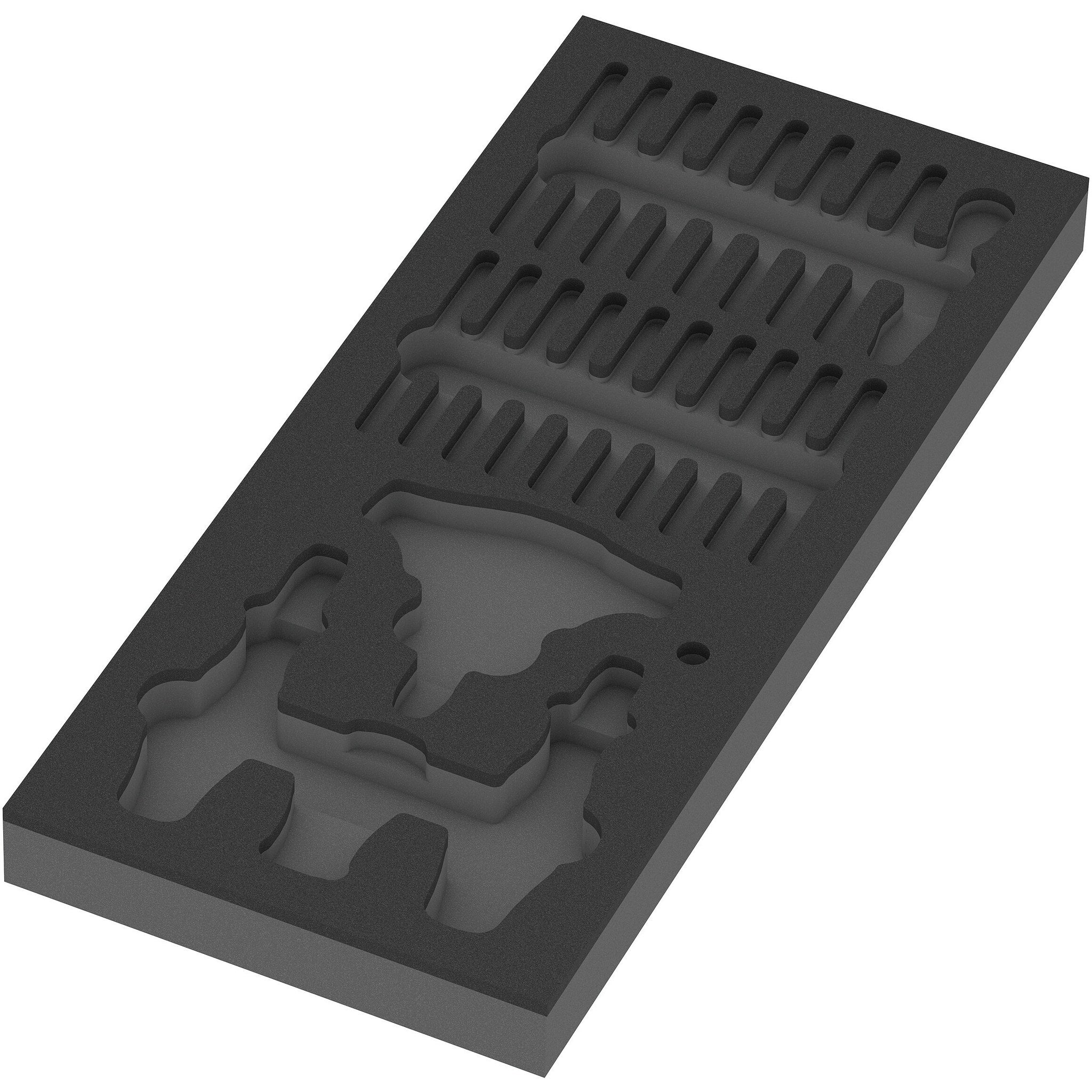Wera 9852 Foam insert Kraftform Kompakt ratchet set 1, empty, 172 x 30 x 392 mm