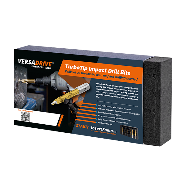 HMT VersaDrive TurboTip Impact Drill Bit Set 17/32, 9/16, 5/8, 11/16, 3/4, 13/16"
