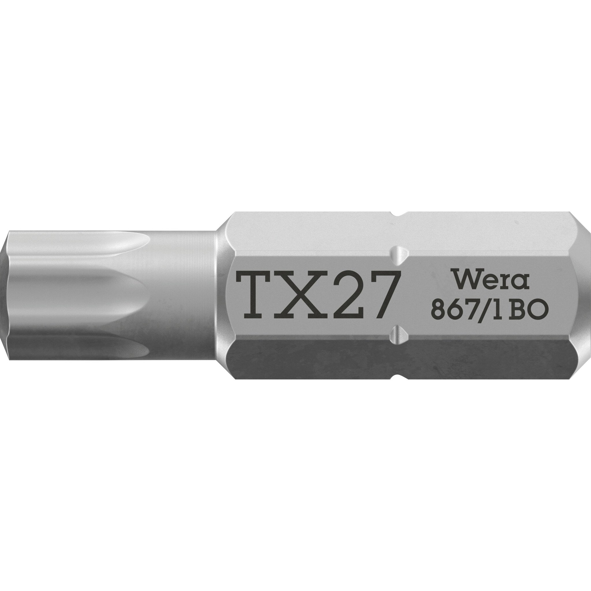 Wera 867/1 Z TORX® BO bits with bore hole, TX 27 x 25 mm