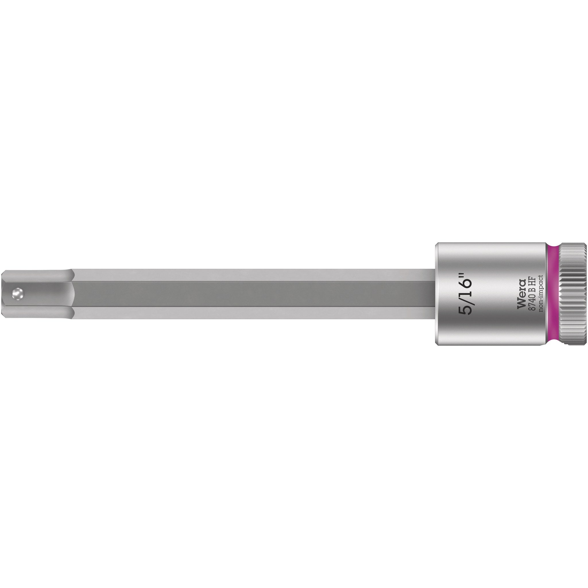 Wera 8740 B HF Zyklop bit socket with holding function, 3/8" drive, 5/16" x 100 mm