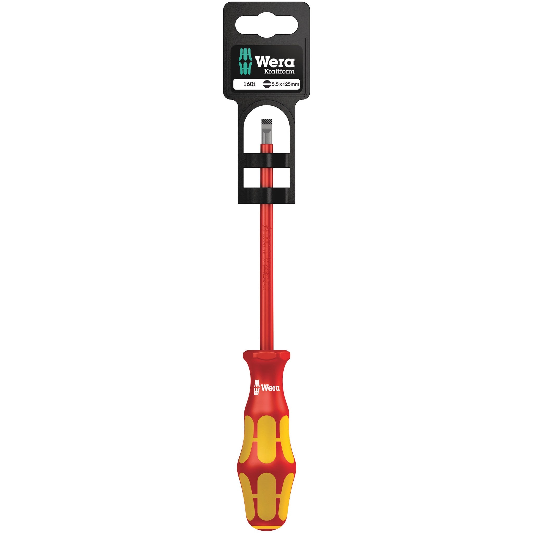 Wera 160 i SB VDE Insulated screwdriver for slotted screws, 1 x 5.5 x 125 mm