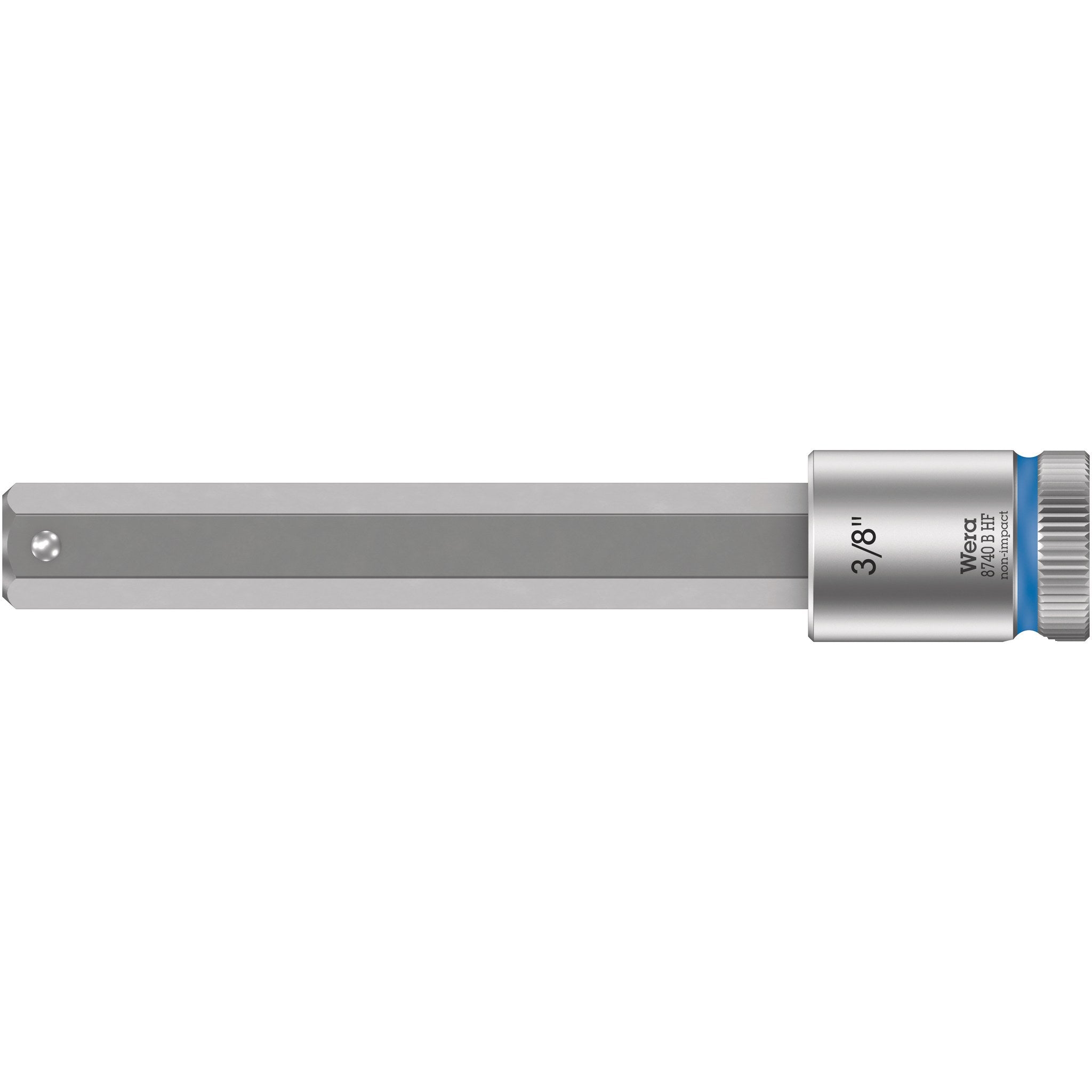 Wera 8740 B HF Zyklop bit socket with holding function, 3/8" drive, 3/8" x 100 mm