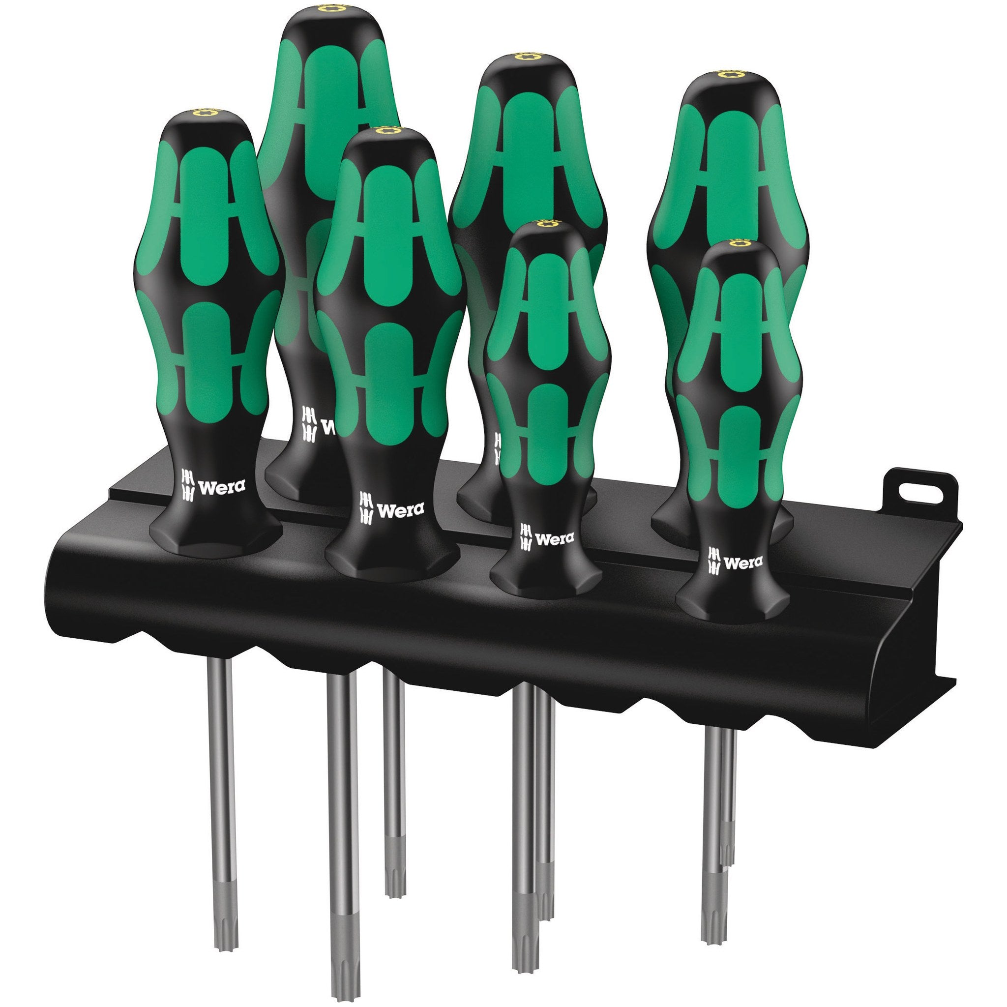 Wera 367/7 TORX® HF Kraftform Plus Screwdriver set with holding function and rack, 7