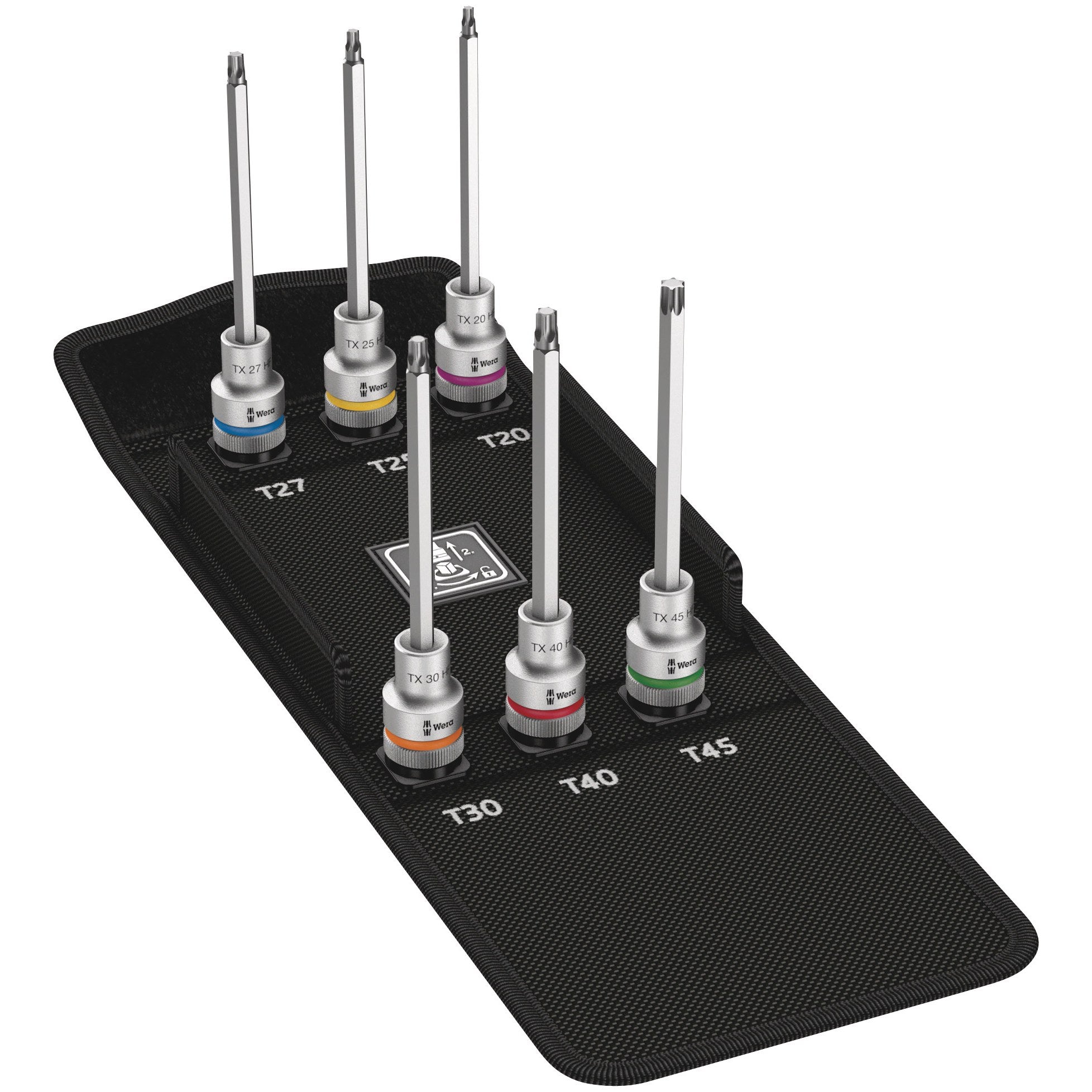 Wera 8767 C TORX® HF 2 Zyklop bit socket set with 1/2" drive, with holding function, 6