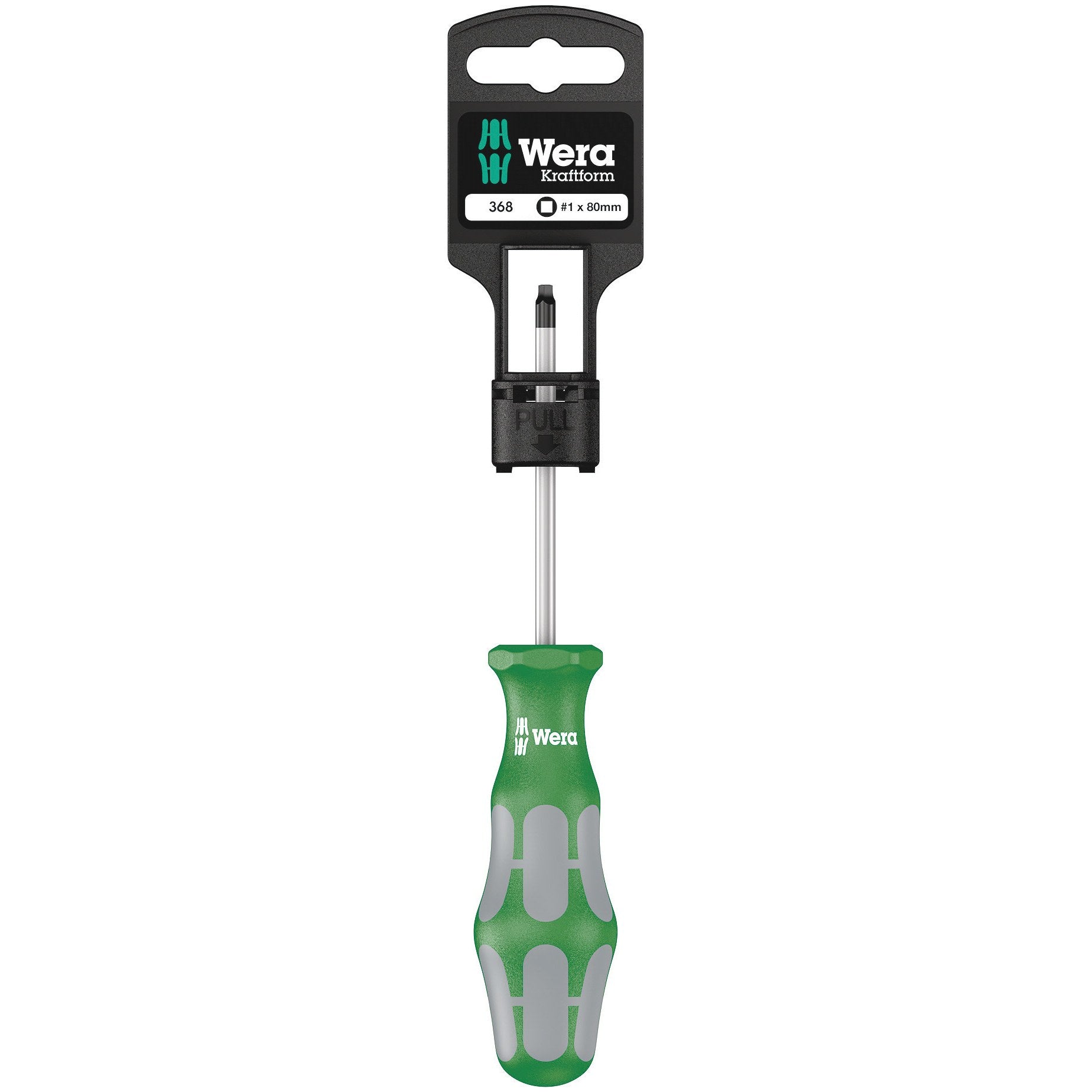 Wera 368 SB Screwdriver for square socket head screws, # 1 x 80 mm