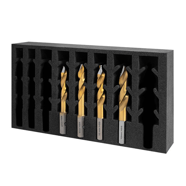 HMT VersaDrive TurboTip Impact Drill Bit InsertFoam Set, 3/16, 1/4, 5/16, 1/2"