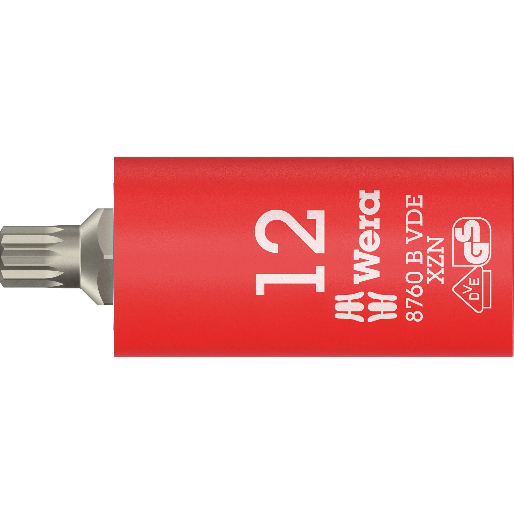 Wera 8760 B VDE XZN Zyklop bit socket, insulated, 3/8" drive, for multi-point socket