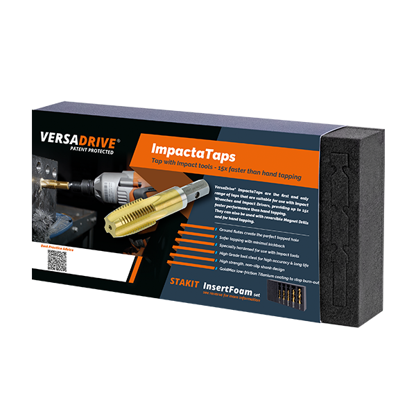 HMT VersaDrive ImpactaTap 4 Pc InsertFoam Set: M12, M16, M20, M24