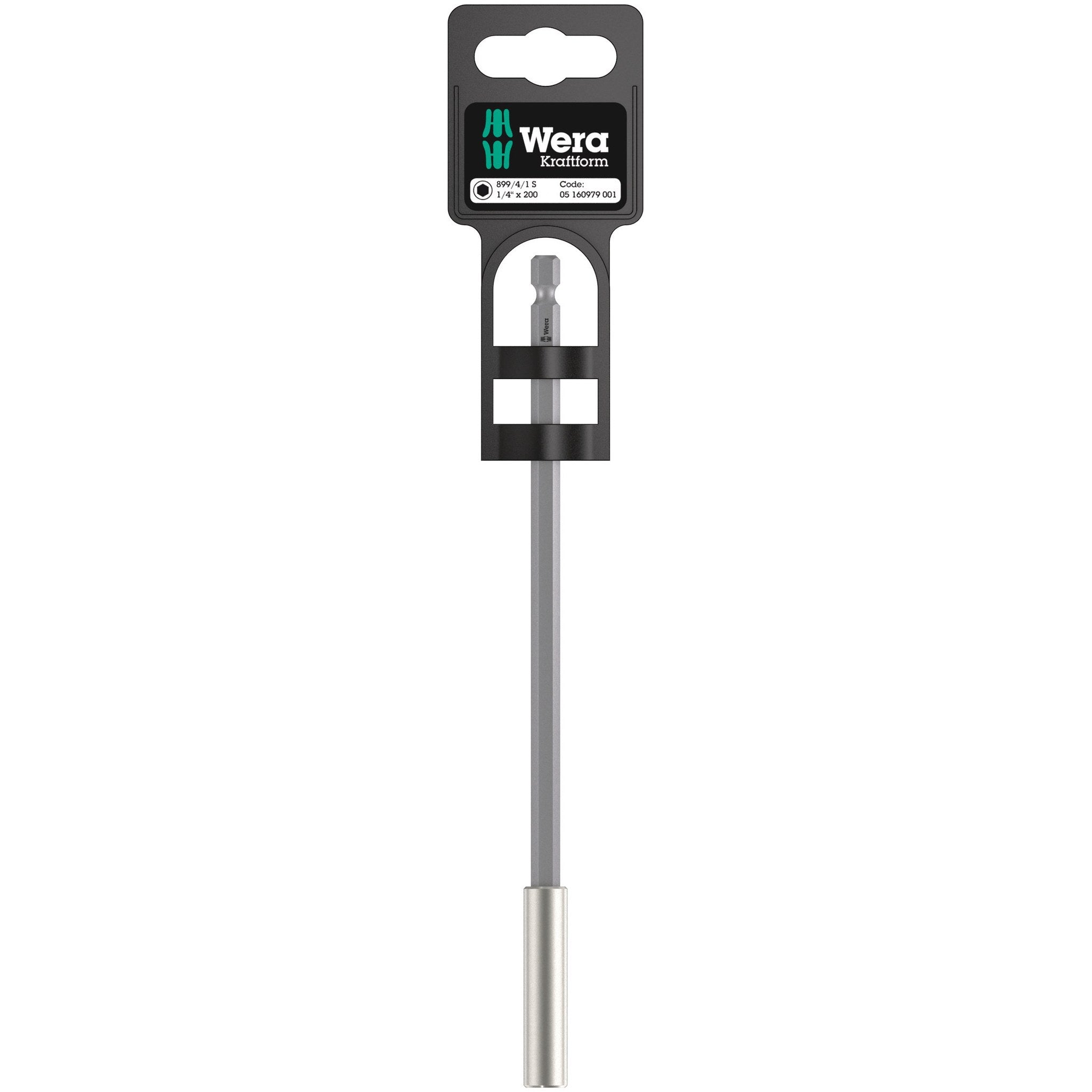 Wera 899/4/1 S Universal Bit Holder with strong retaining ring, 1/4" x 200 mm