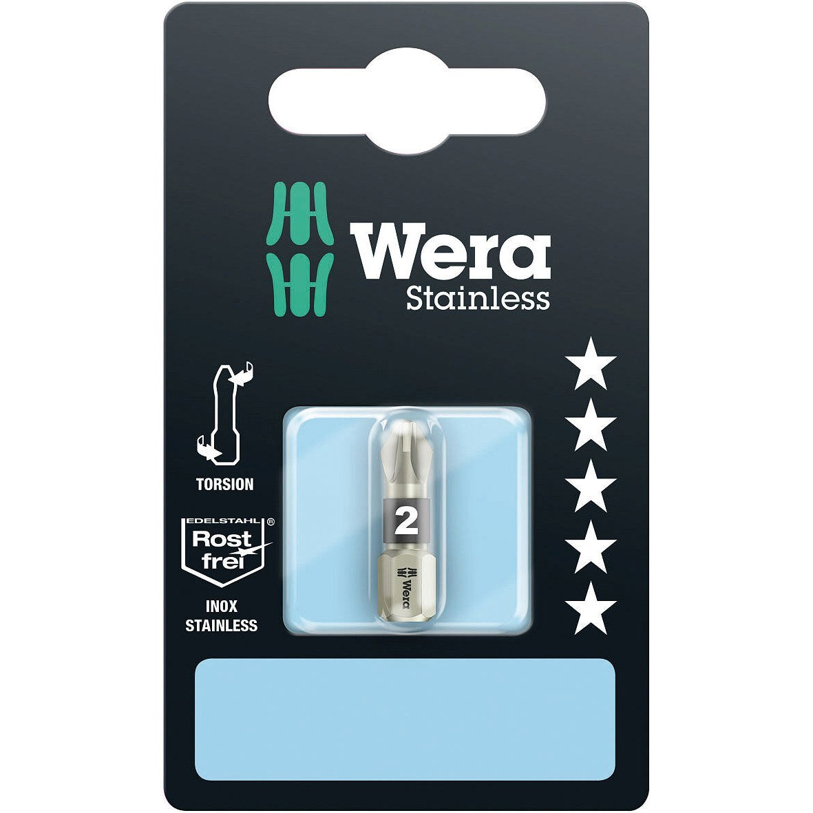 Wera 3855/1 TS SB bits, stainless, PZ 2 x 25 mm