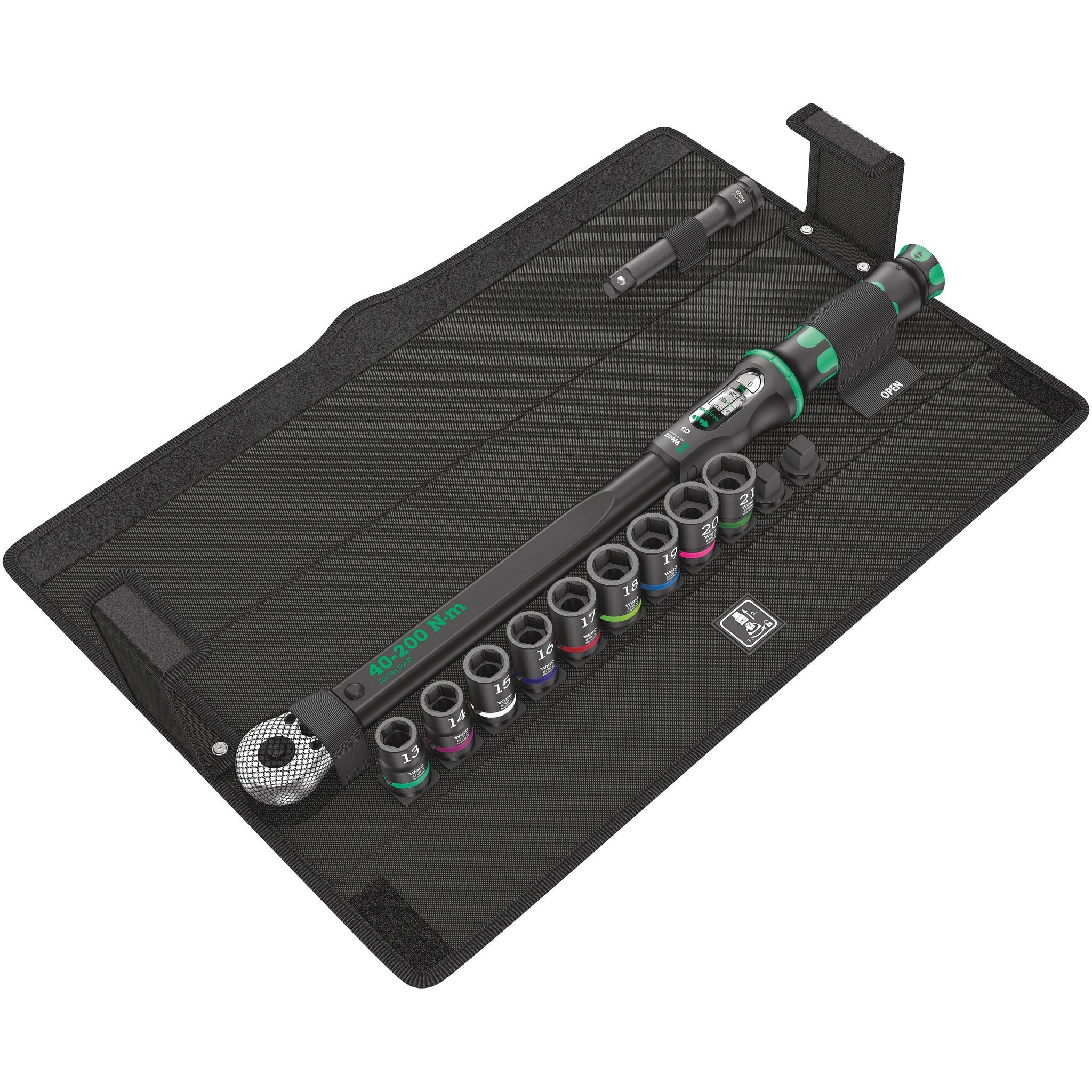 Wera Click-Torque C 3 set 2 for cement screwdriving, 40-200 Nm, 11 pieces