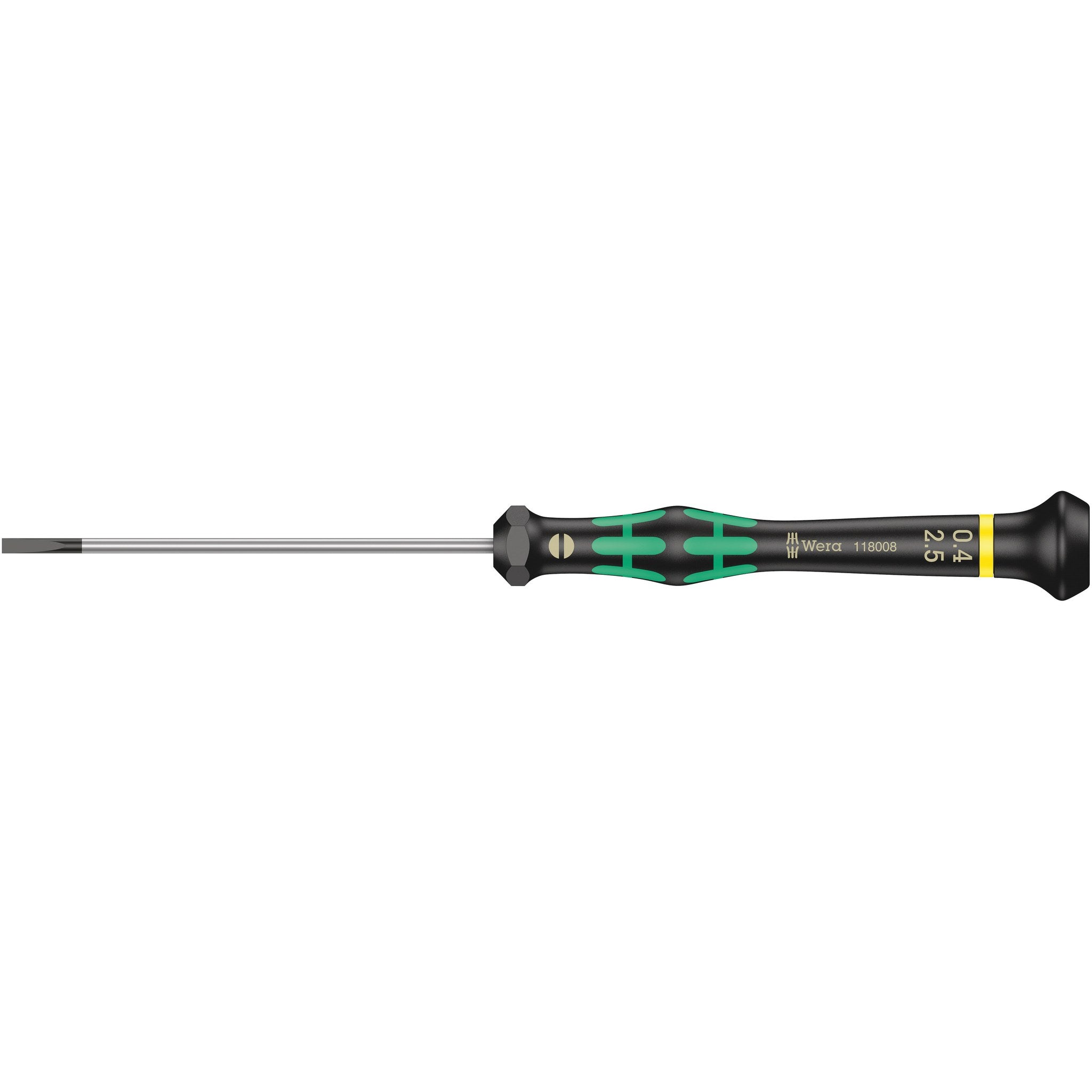 Wera 2035 Screwdriver for slotted screws for electronic applications, 0.40 x 2.5 x 80 mm