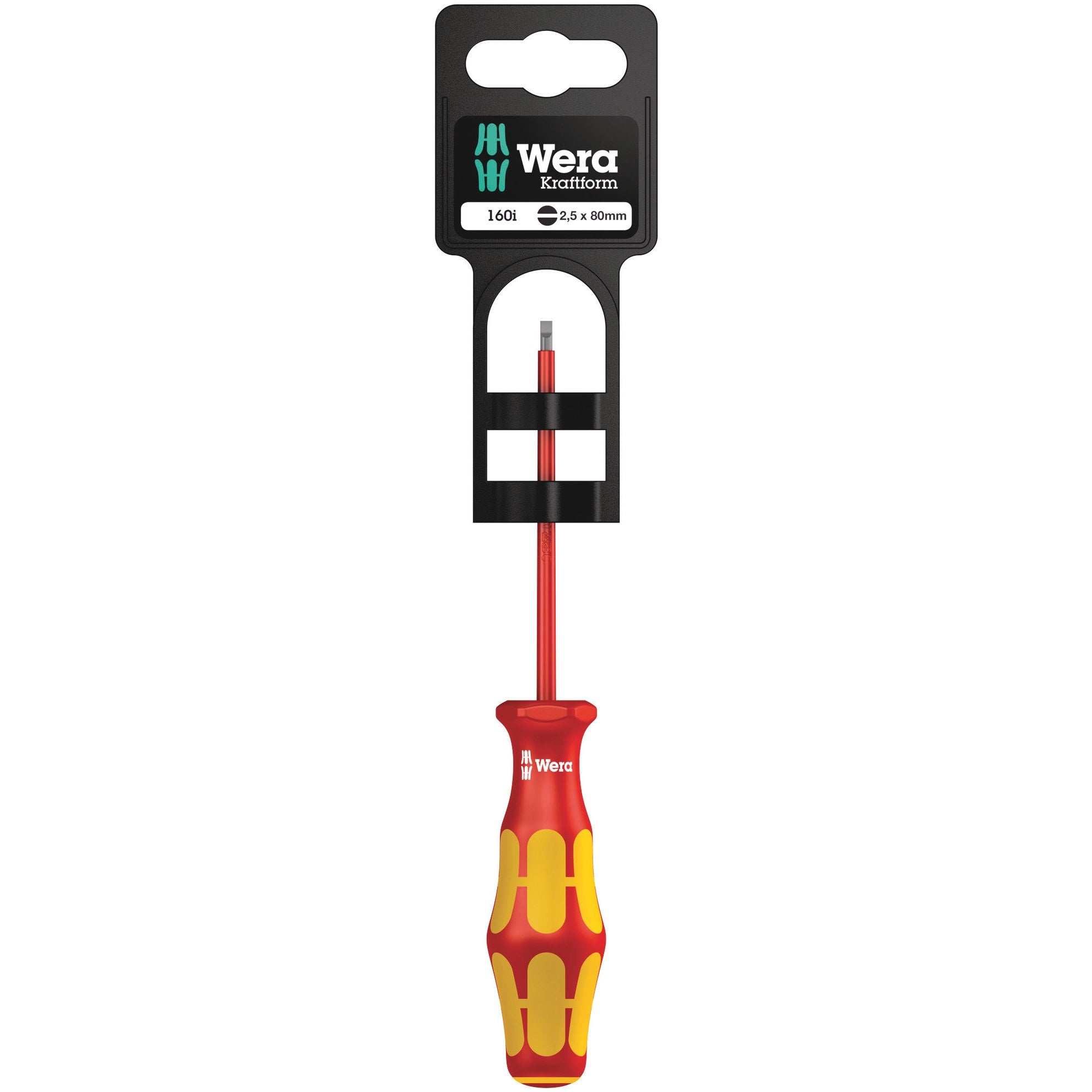 Wera 160 i SB VDE Insulated screwdriver for slotted screws, 0.4 x 2.5 x 80 mm