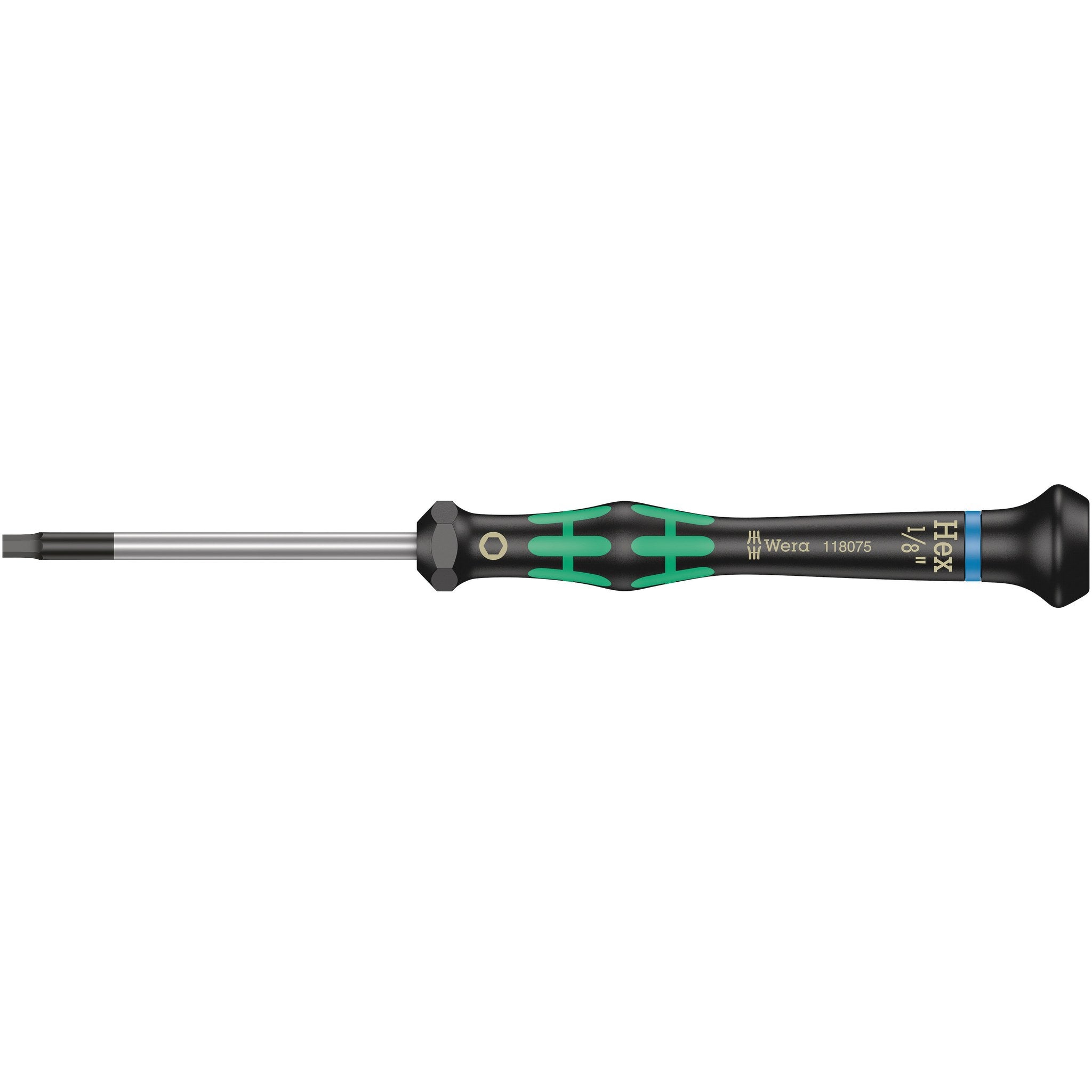 Wera 2054 Screwdriver for hexagon socket screws for electronic applications, 1/8" x 60