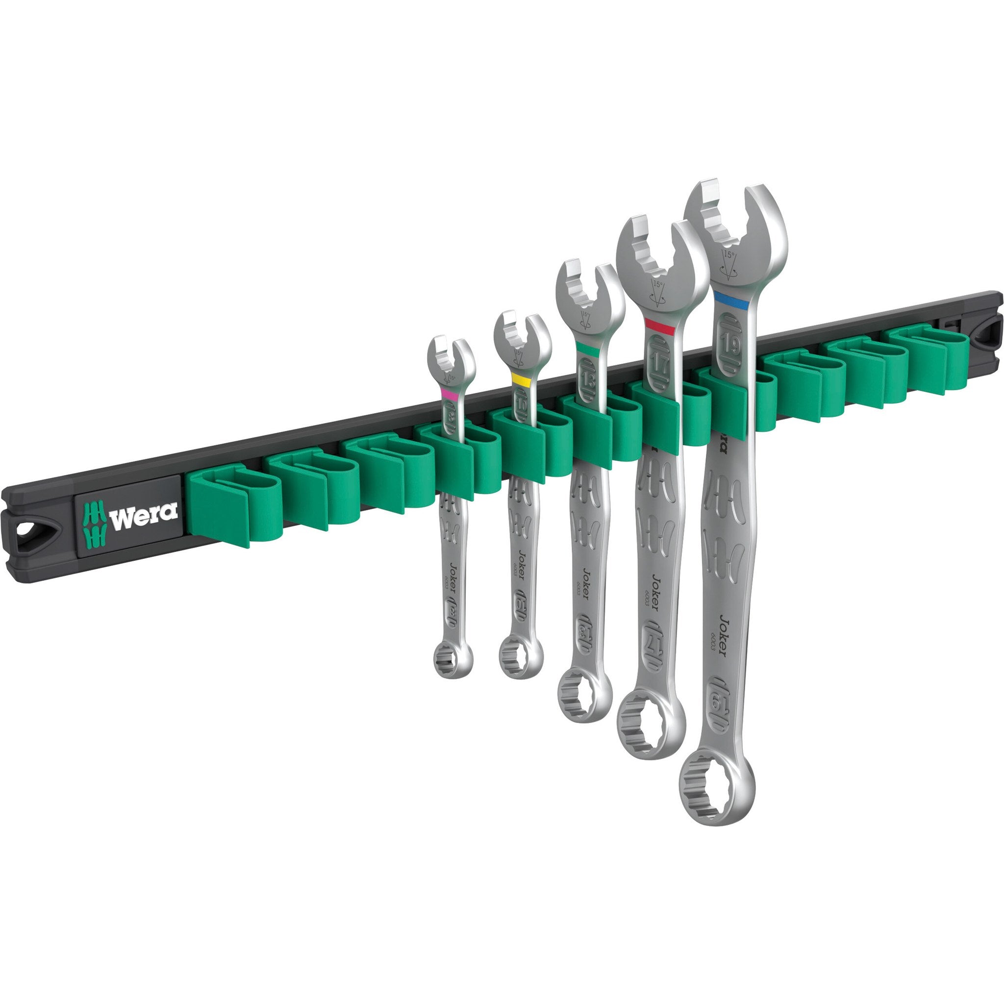 Wera 9641 Magnetic rail 6003 Joker 2 Ring spanner set, 5 pieces