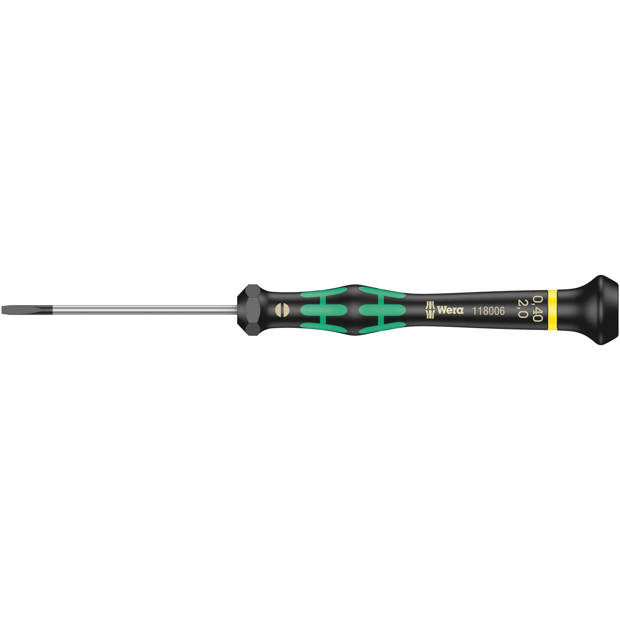 Wera 2035 Screwdriver for slotted screws for electronic applications, 0.40 x 2 x 60 mm