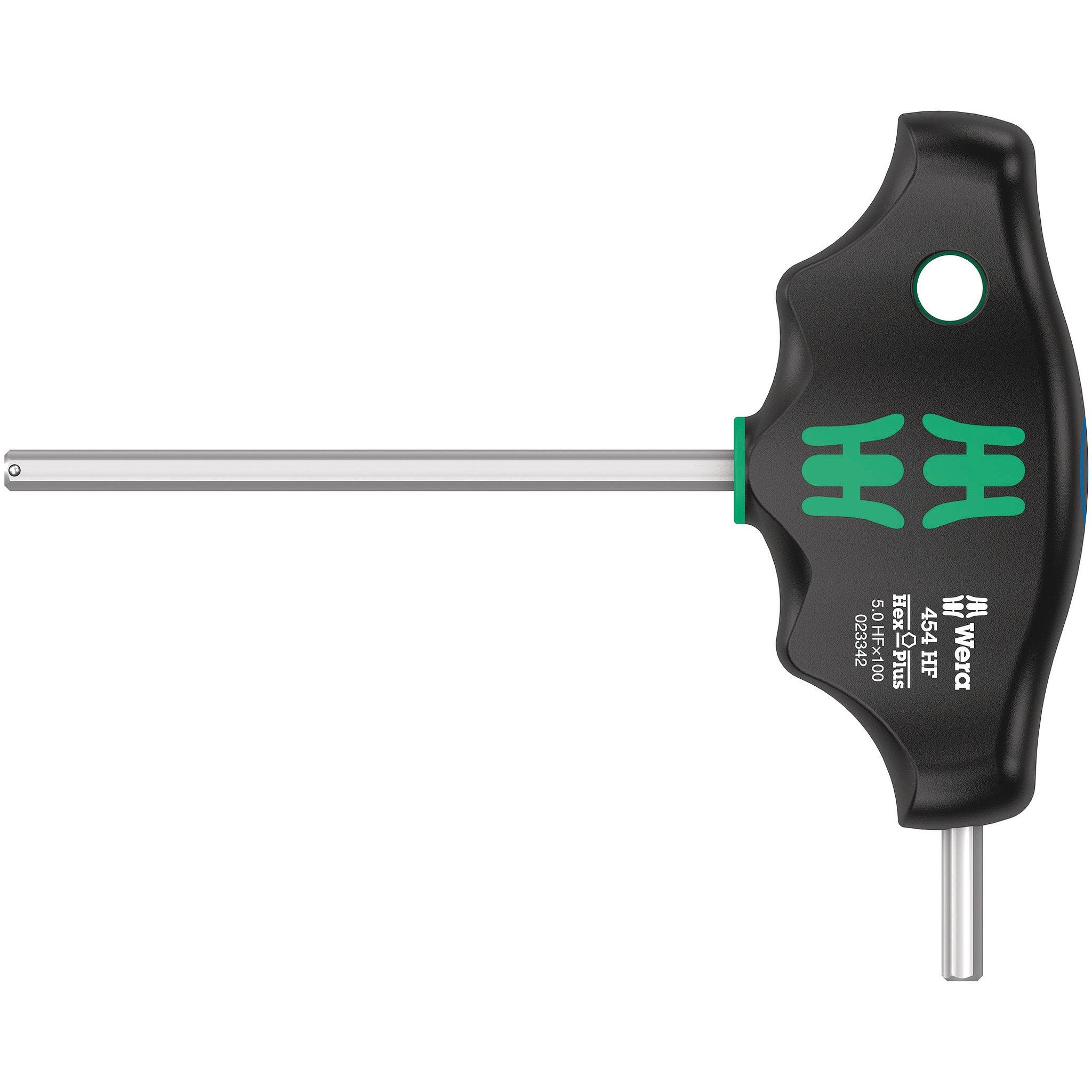 Wera 454 HF T-handle hexagon screwdriver Hex-Plus with holding function, 5 x 100 mm