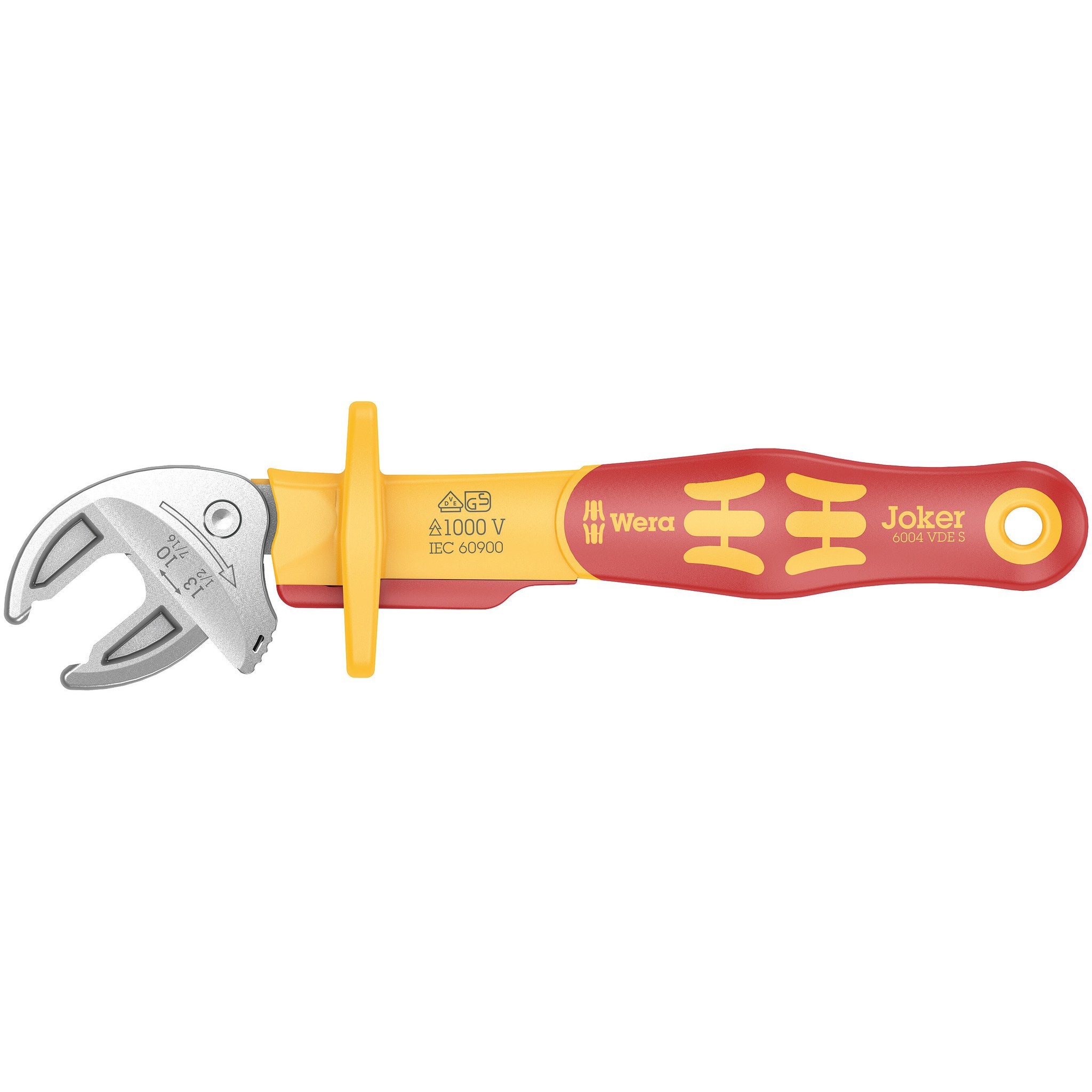 Wera 6004 Joker VDE S VDE-insulated, self-setting spanner, 10; 11; 12; 13 x 7/16; 1/2" x