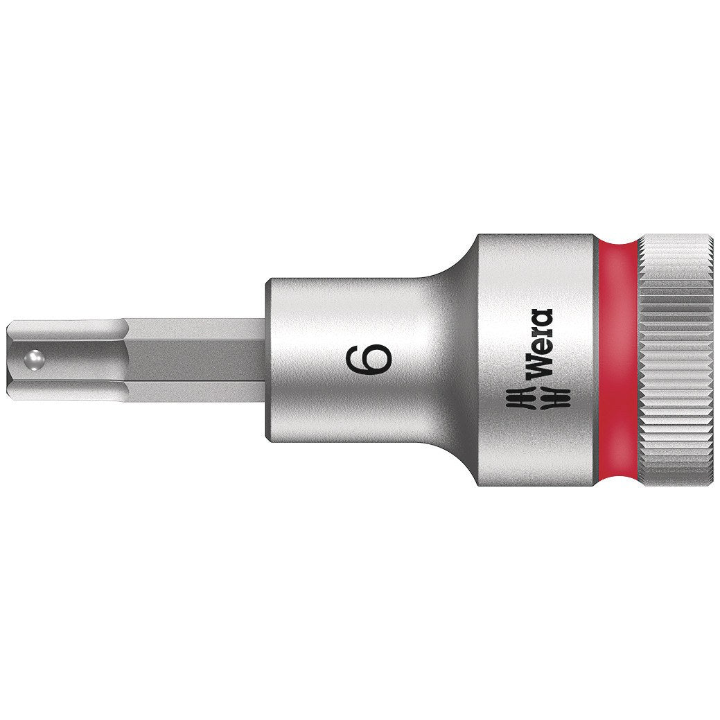 Wera 8740 C HF Zyklop bit socket with 1/2" drive with holding function, 6 x 60 mm