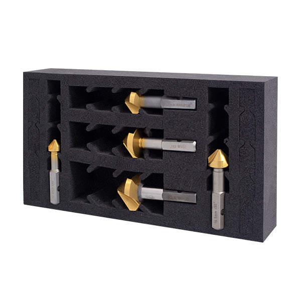 HMT VersaDrive 90° Countersink InsertFoam Set, 12.4,16.5,20.5,25,31mm