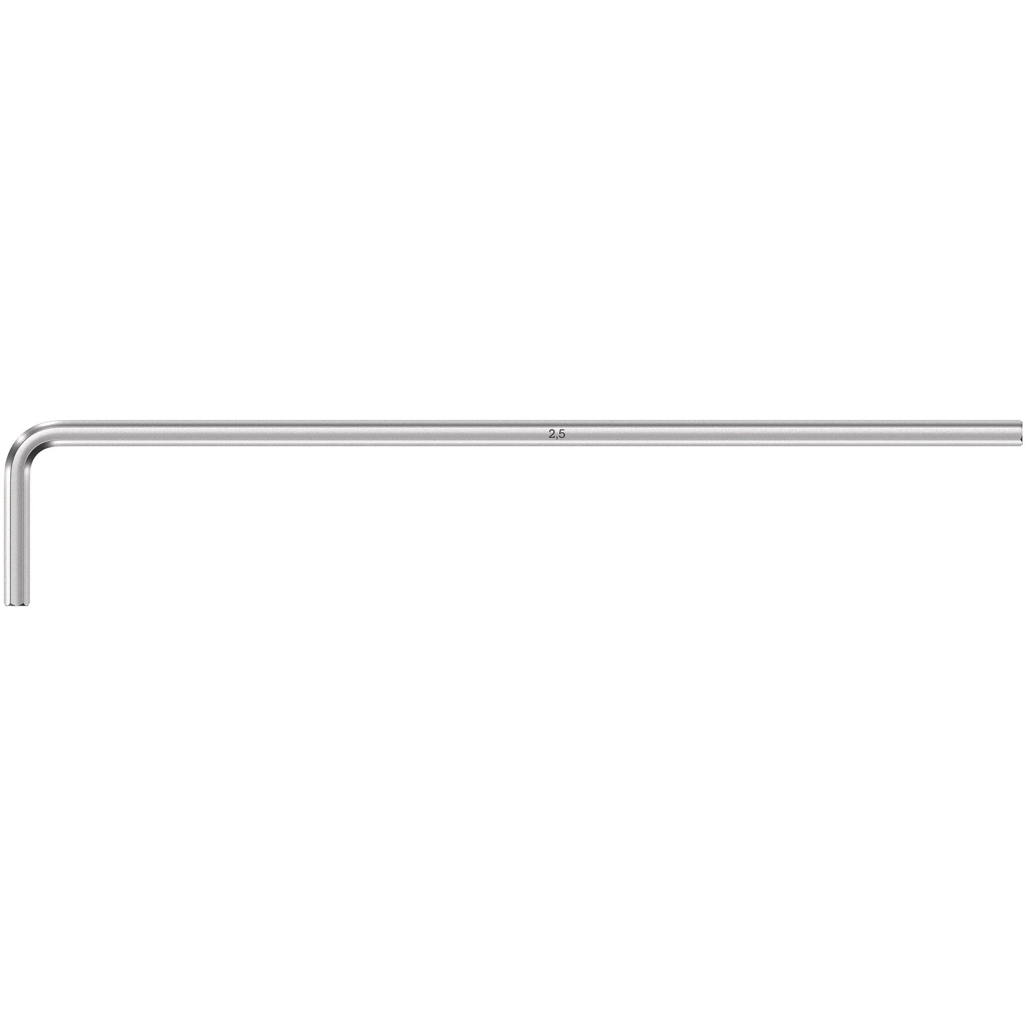 Wera 950 L L-key, metric, chrome-plated, 2.5 x 112 mm