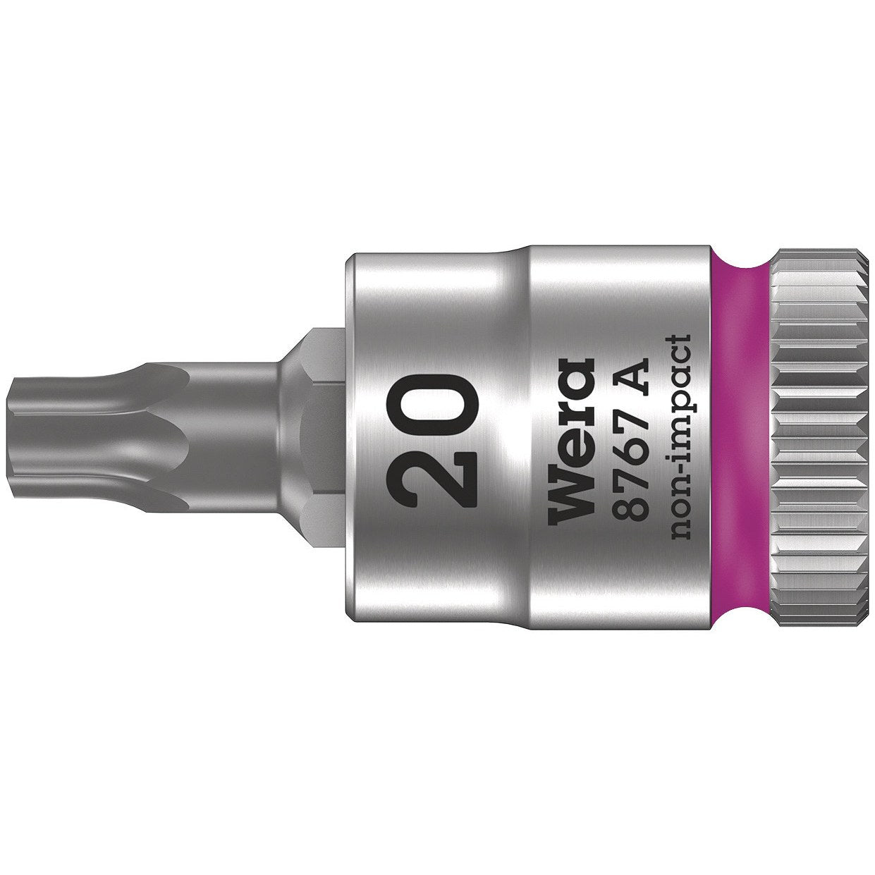 Wera 8767 A TORX® Zyklop bit socket, 1/4" drive, TX 20 x 28 mm