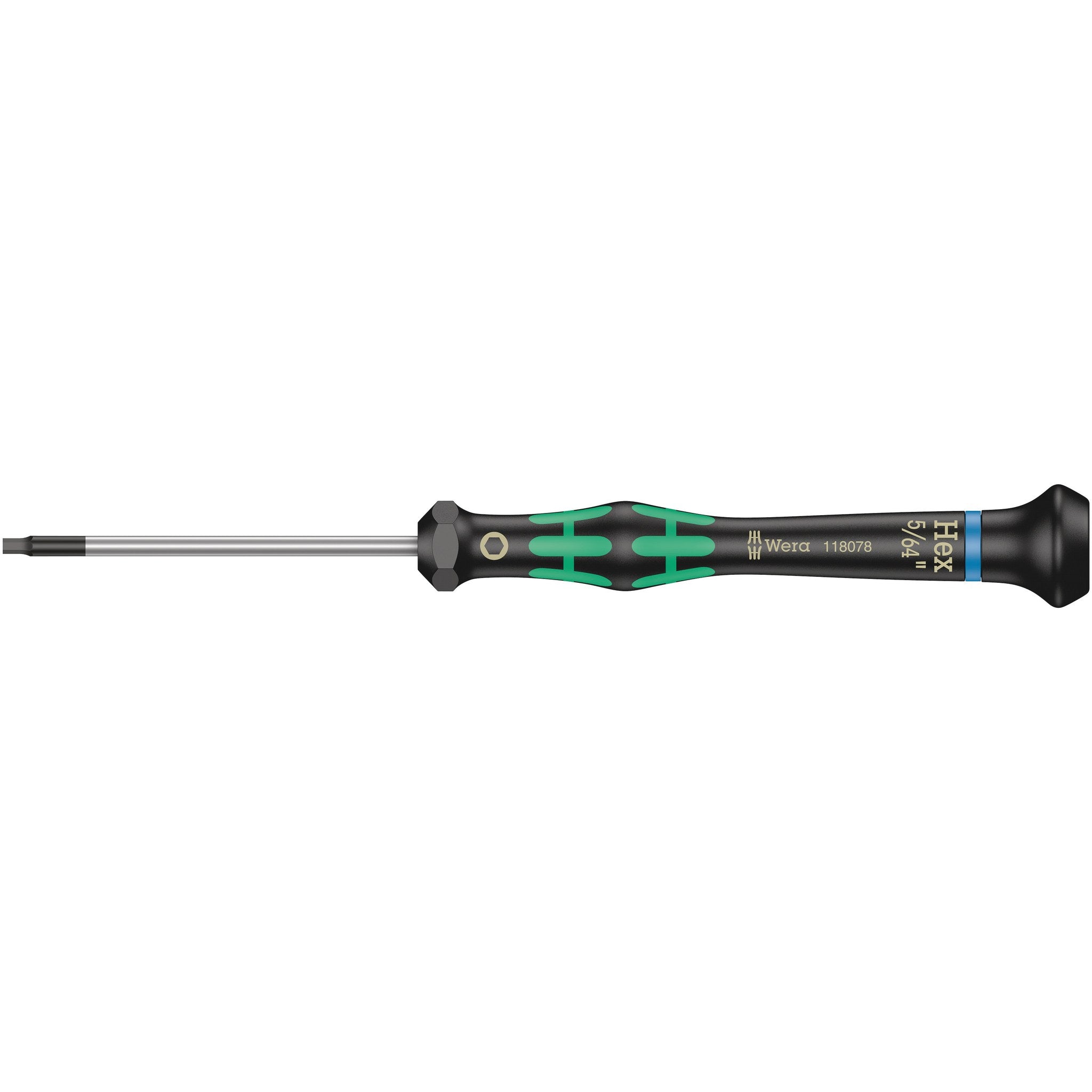 Wera 2054 Screwdriver for hexagon socket screws for electronic applications, 5/64" x 60